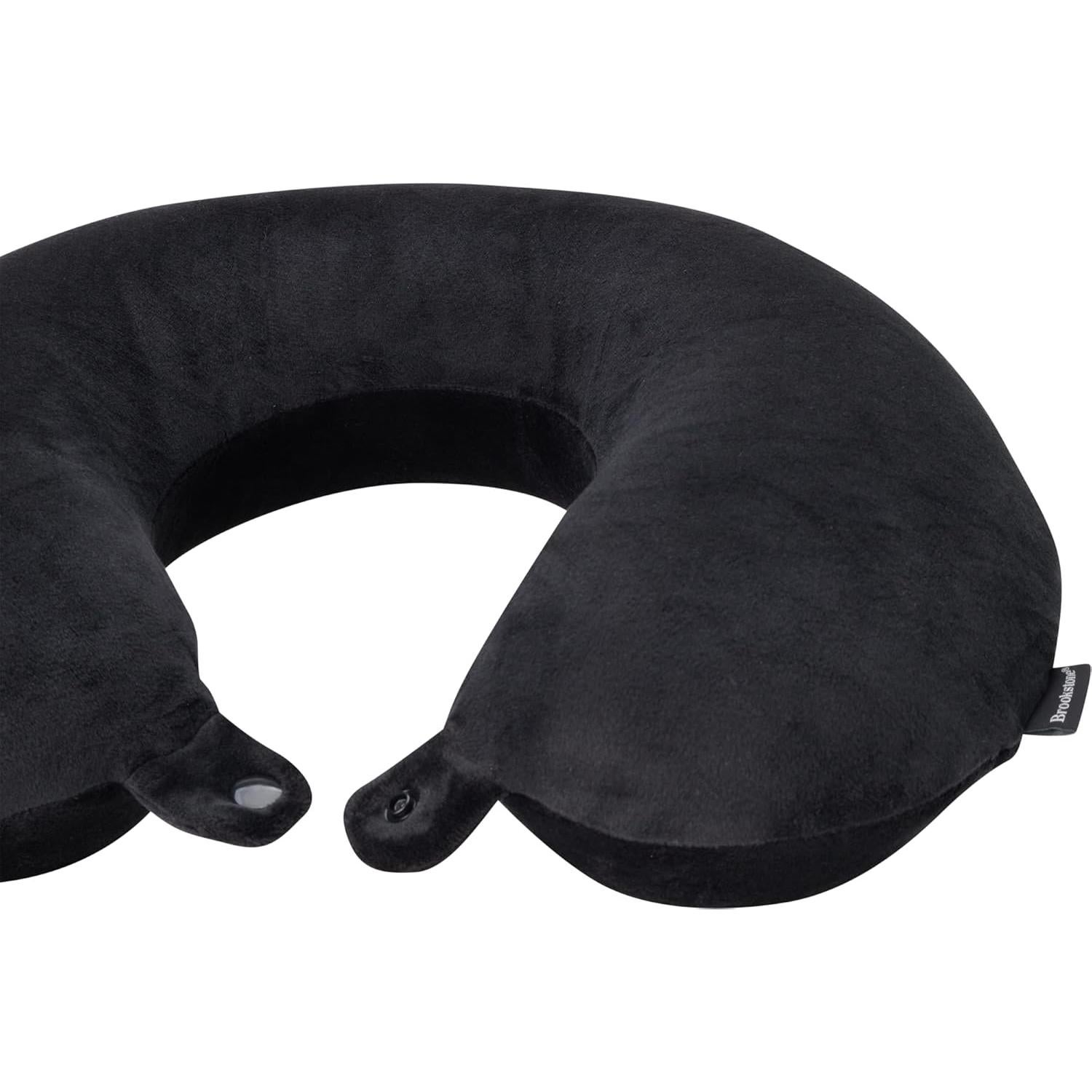 Almohada de viaje Brookstone - Espuma viscoelástica negra
