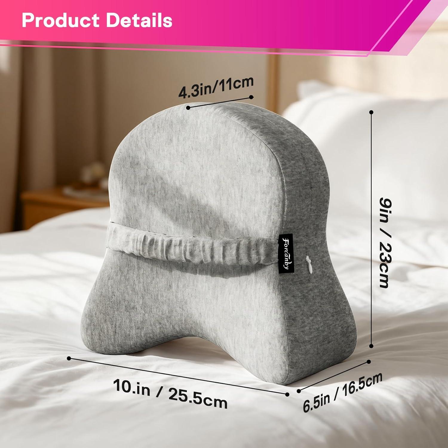 Almohada de Pierna Forcanby Espuma de Memoria Gris Suave