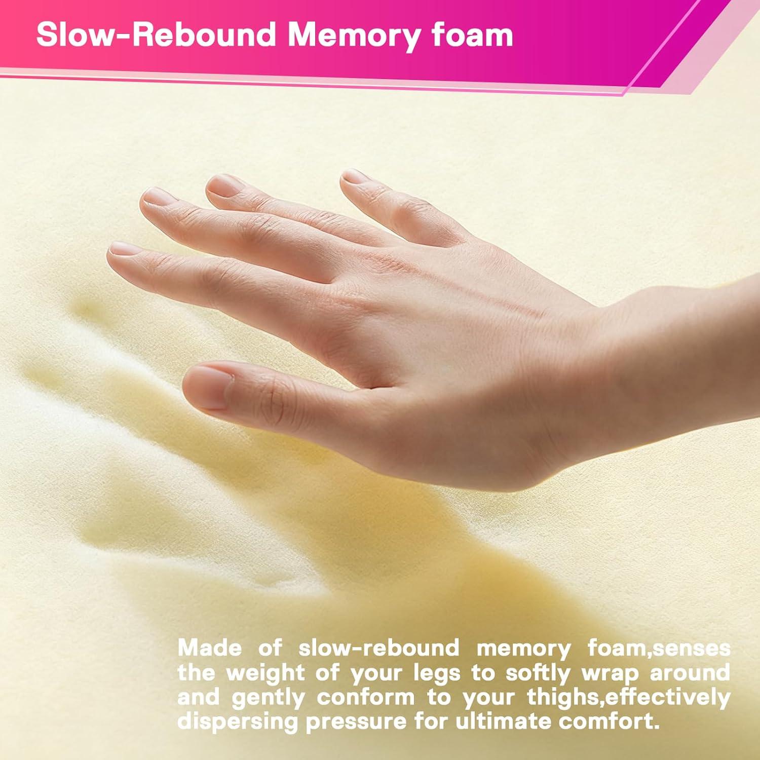 Almohada de Pierna Forcanby Espuma de Memoria Gris Suave