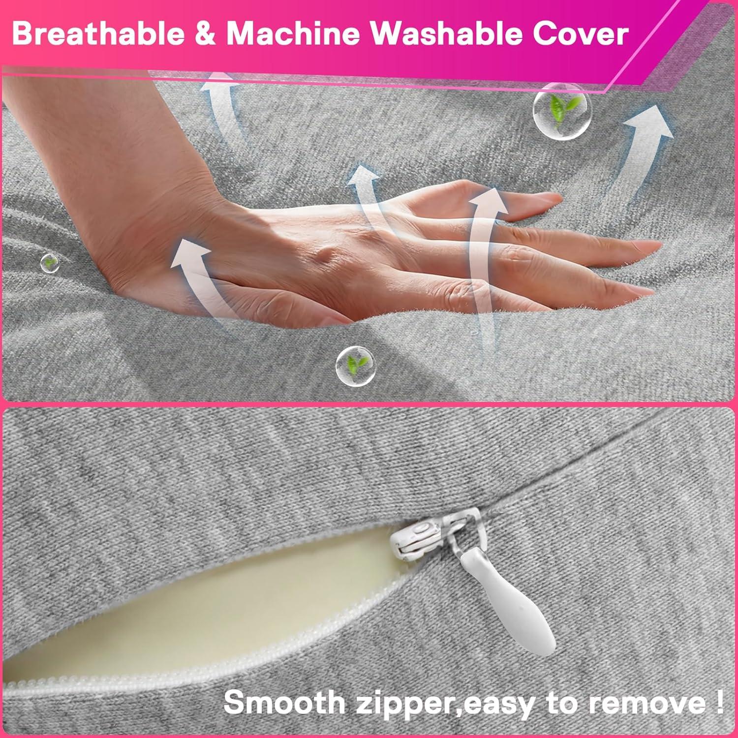 Almohada de Pierna Forcanby Espuma de Memoria Gris Suave