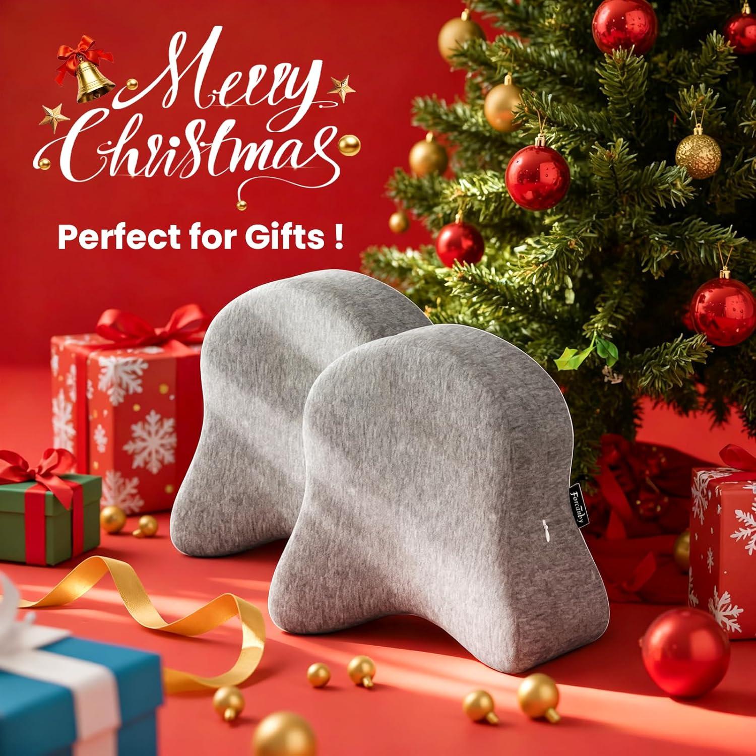 Almohada de Pierna Forcanby Espuma de Memoria Gris Suave