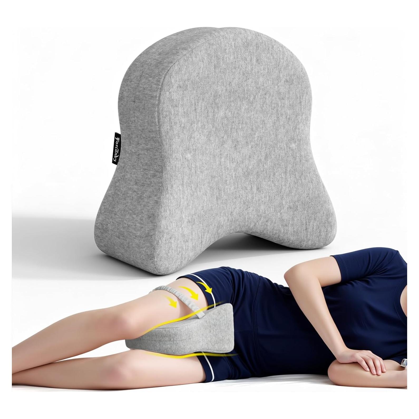 Almohada de Pierna Forcanby Espuma de Memoria Gris Suave