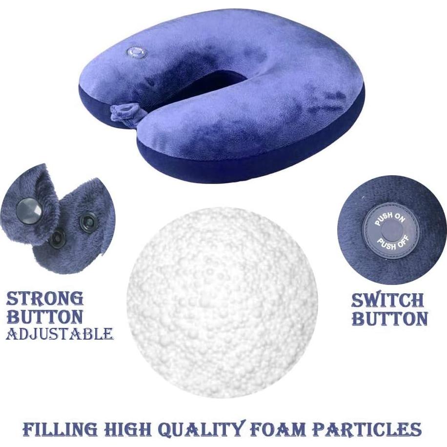 Almohada de Cuello Vibrante Hooshing UNECK LAN Azul Marino