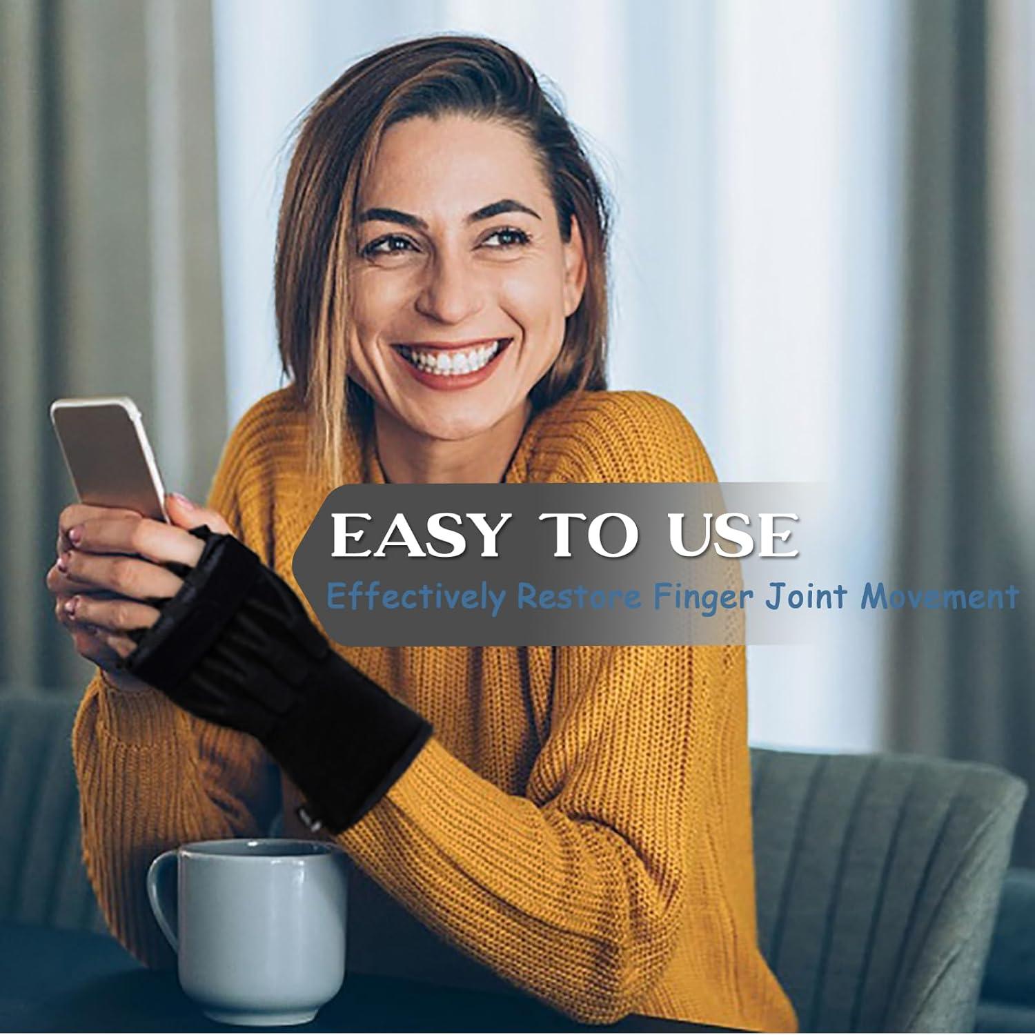 Radial Nerve Palsy Splint, Adjustable Finger Extension Brace, Lift Elastic Splint for Drop Wrist, Radial Nerve Injury, Mcp Arthroplasty, Crutch Palsy Treatment, Fit Left & Right Hand