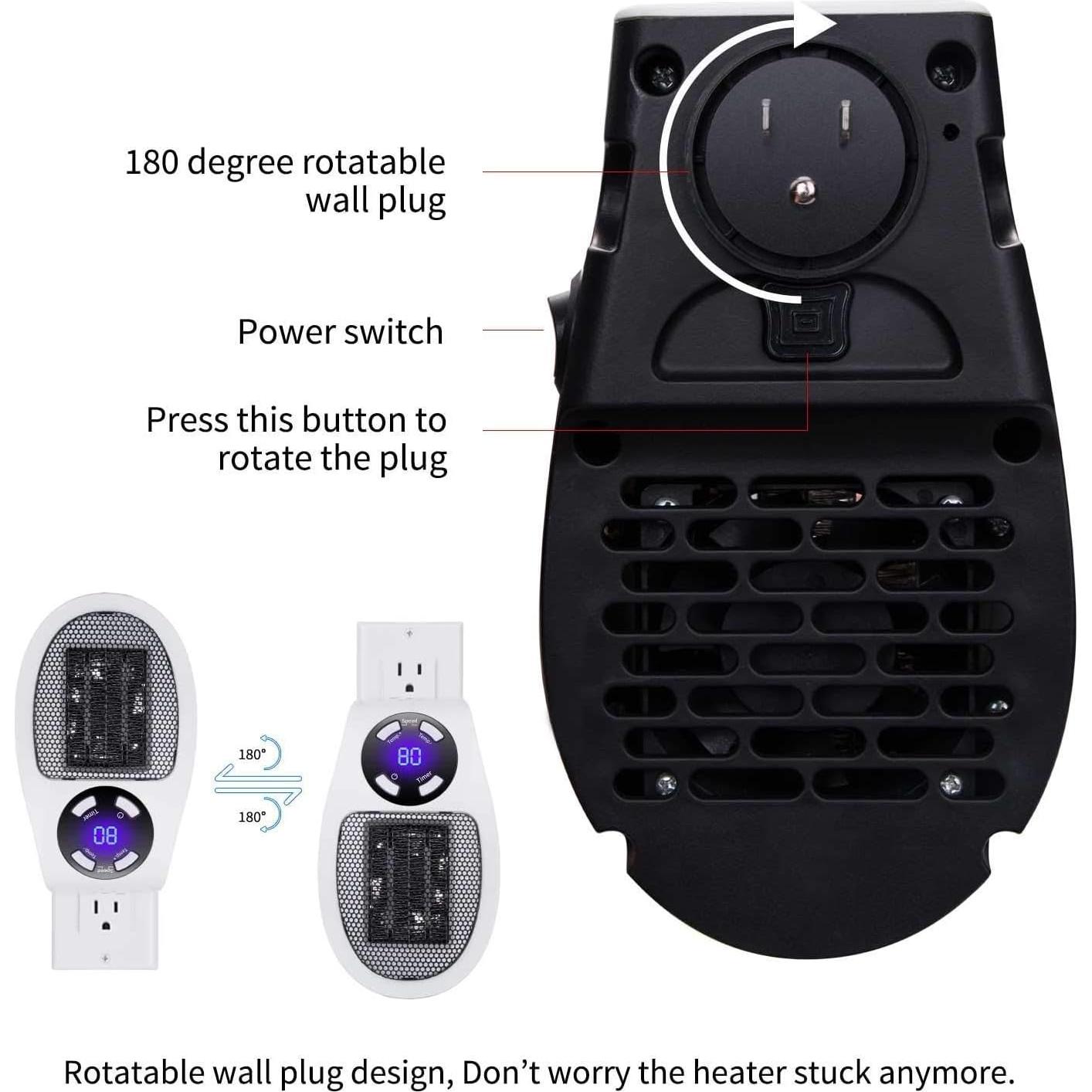 Calentador de espacio eléctrico Minetom 450W con control remoto