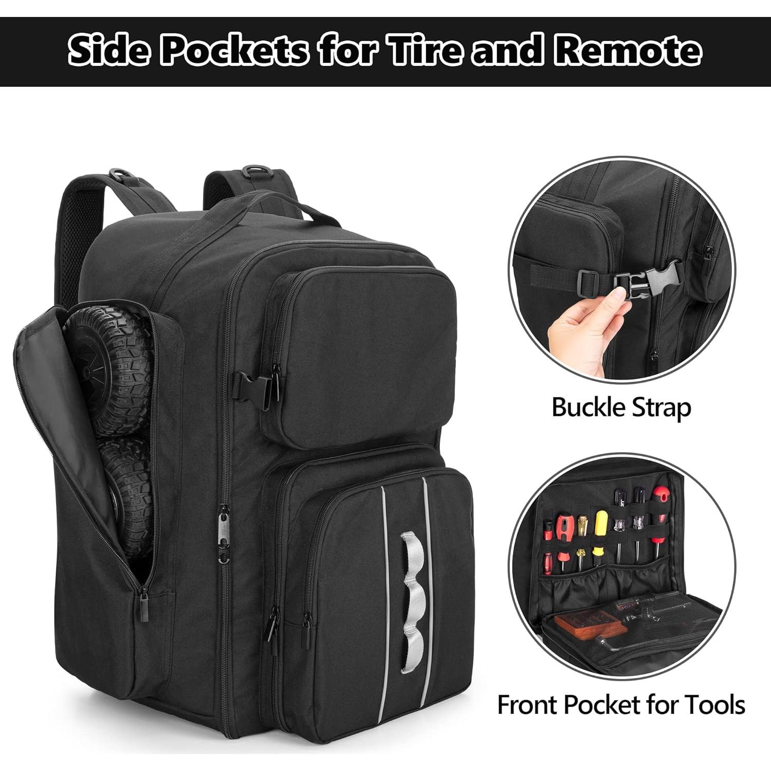 Mochila RC para coche 1/10 - Almacenamiento con bolsillos