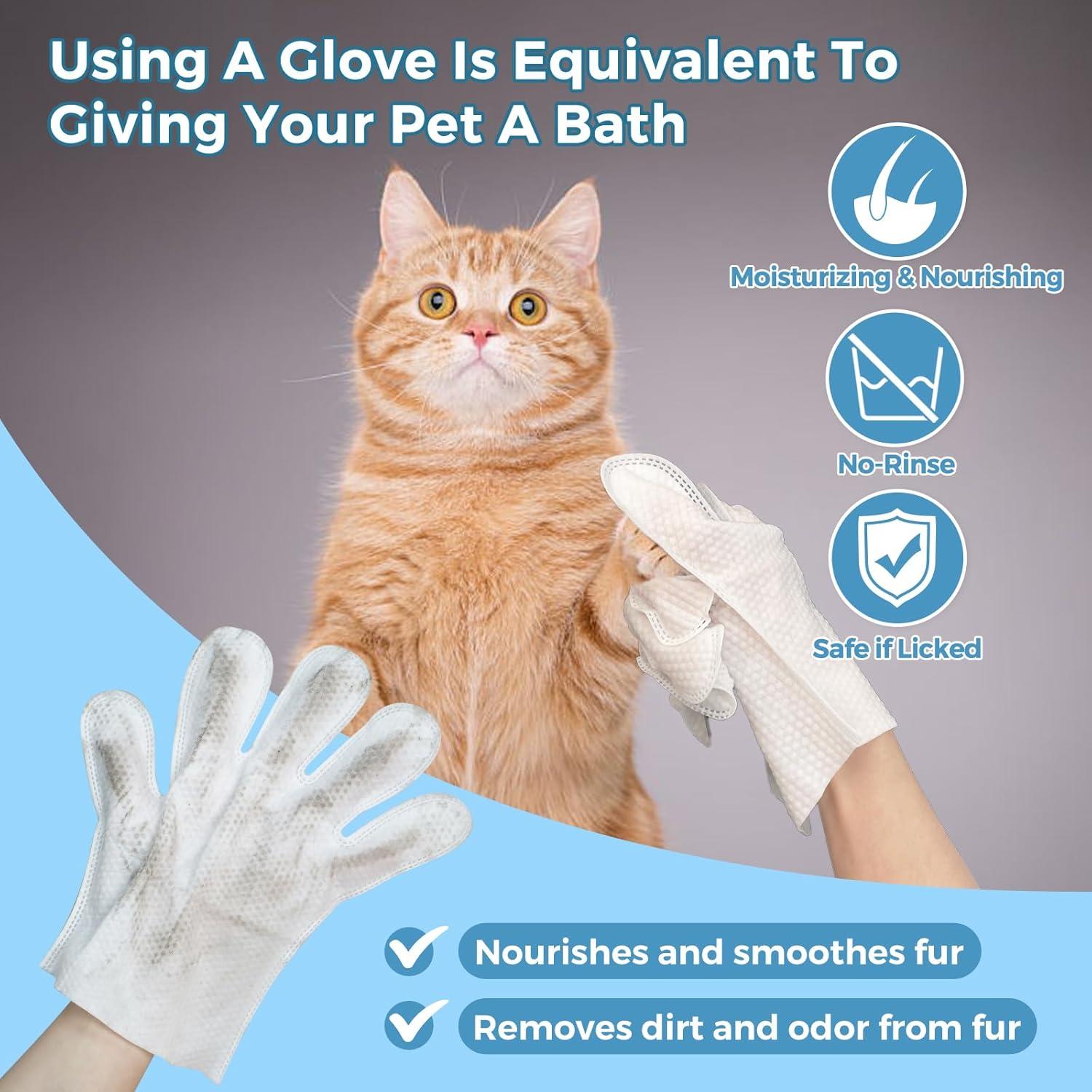 Toallitas de Baño para Mascotas VANNON Sin Enjuague 6 PCS