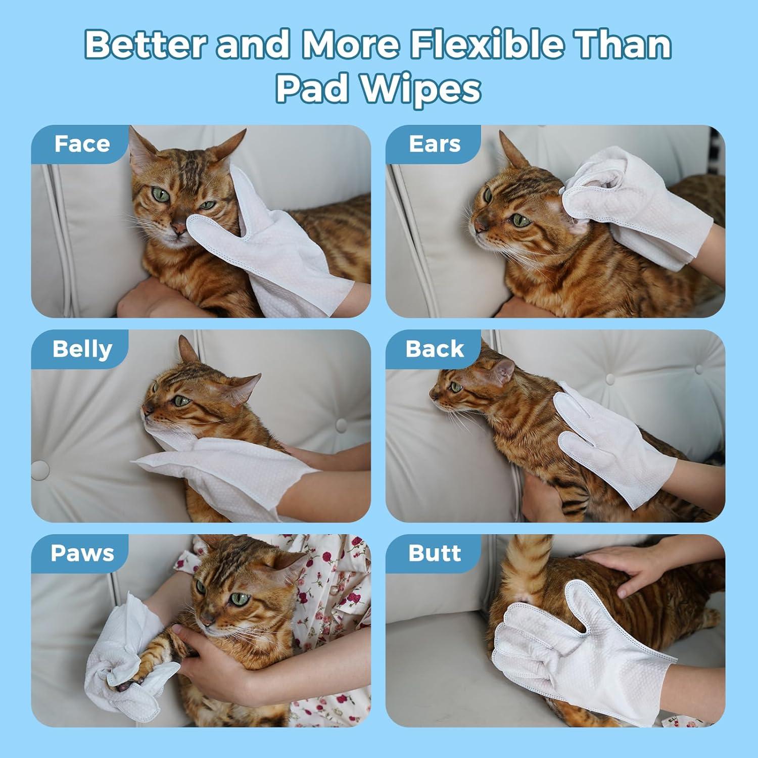 Toallitas de Baño para Mascotas VANNON Sin Enjuague 6 PCS