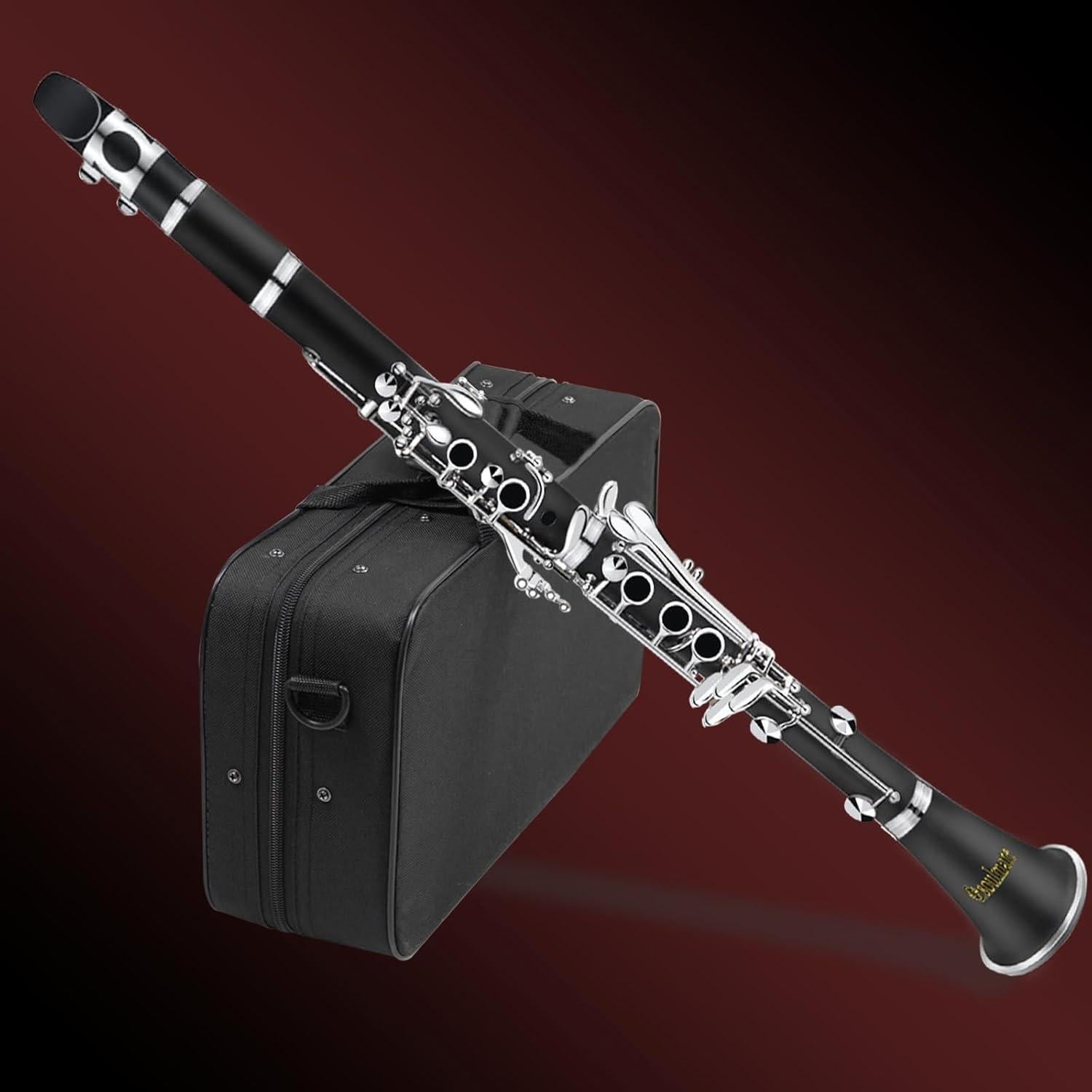 Clarinete Bb Soulmate Negro 17 Teclas Kit Completo