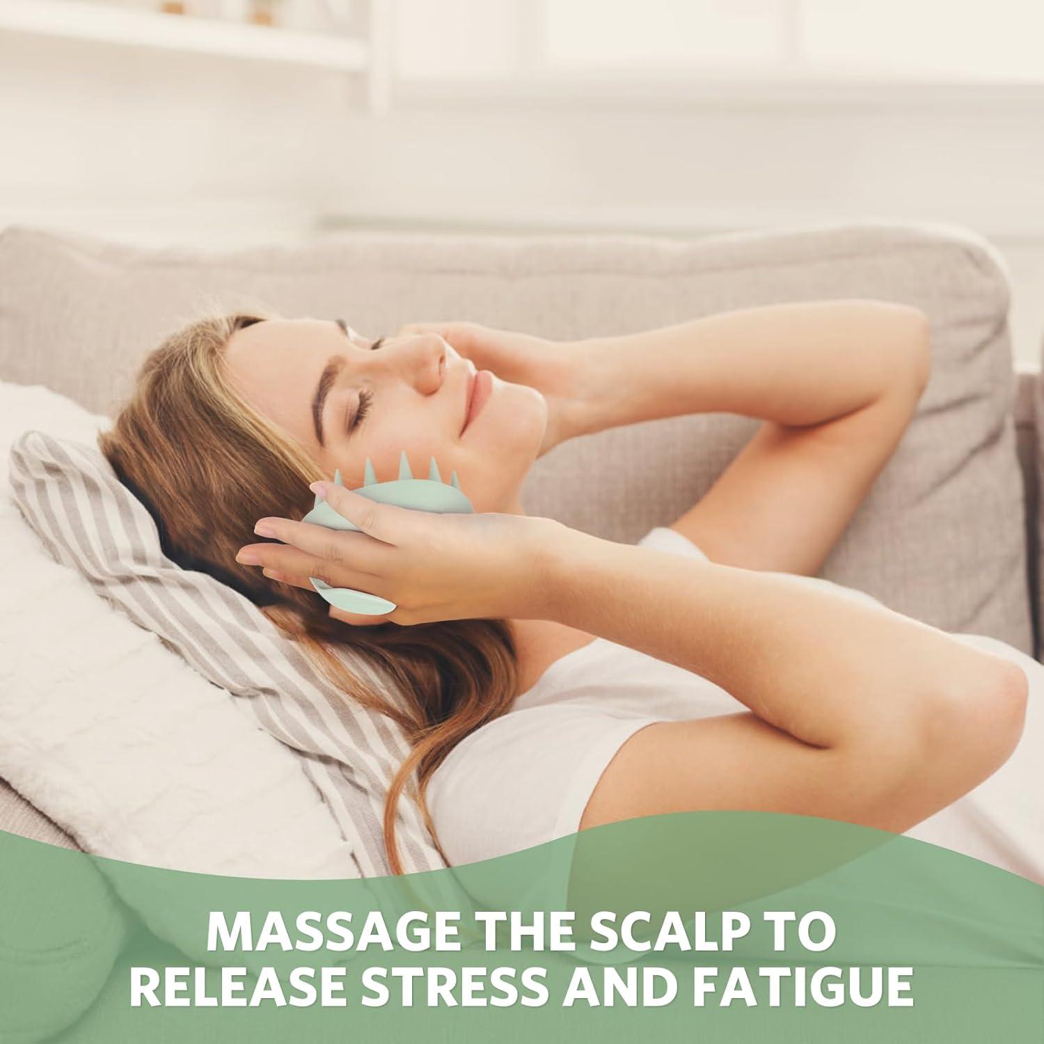 Cepillo Masajeador Sndyi para Cuero Cabelludo Verde