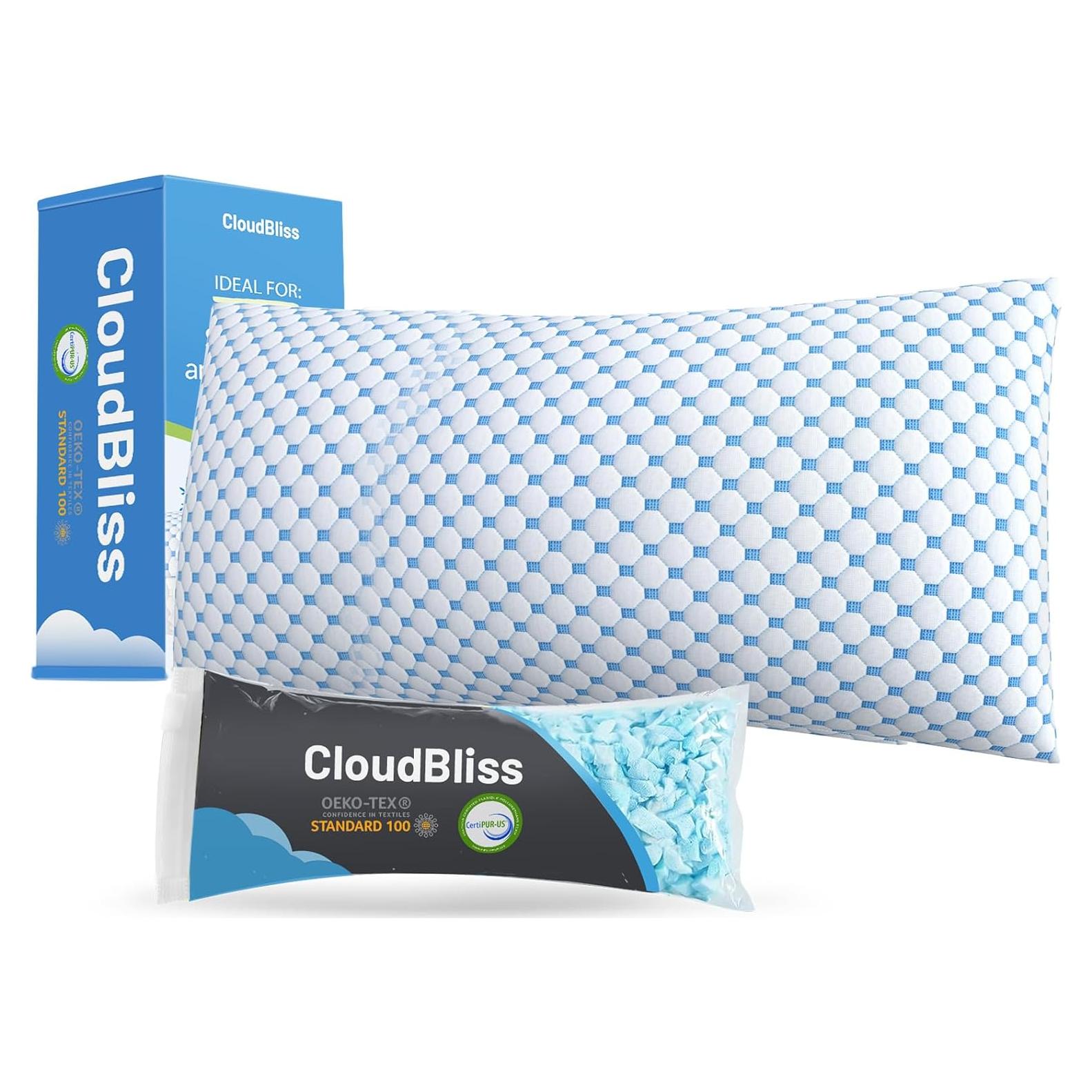 Almohada Cooling CloudBliss King Espuma Viscoelástica Ajustable