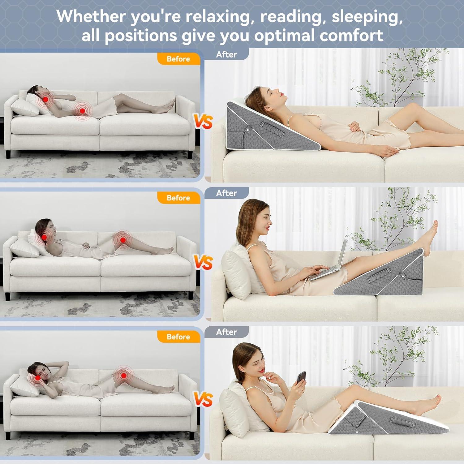 Cojín en Cuña Ajustable Welzona 9" y 12" Espuma Viscoelástica