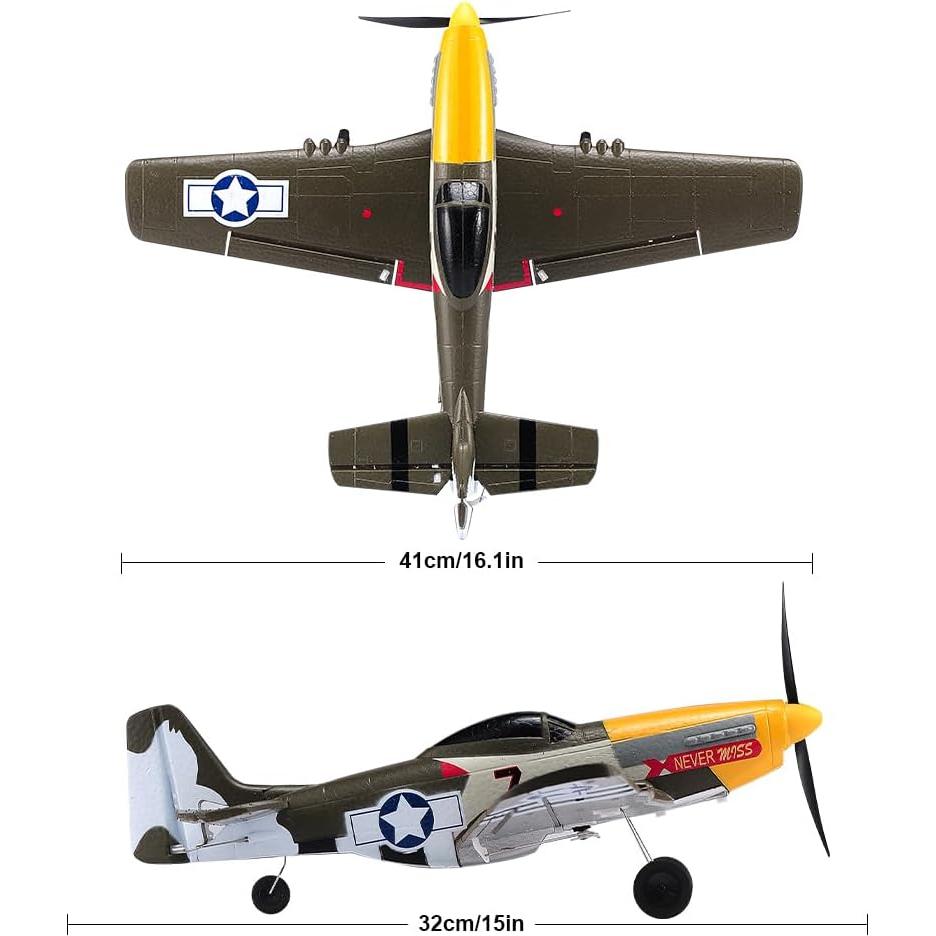 Avión RC ANTSIR P51 Mustang 4 Canales para Principiantes