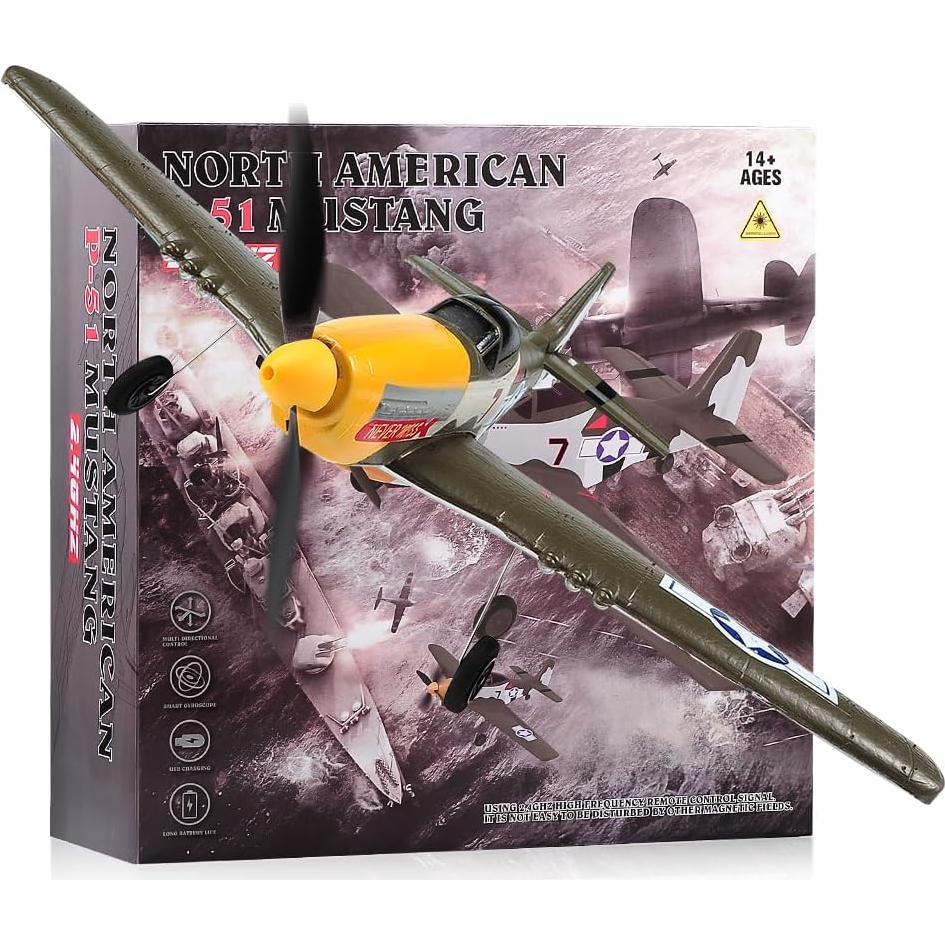 Avión RC ANTSIR P51 Mustang 4 Canales para Principiantes