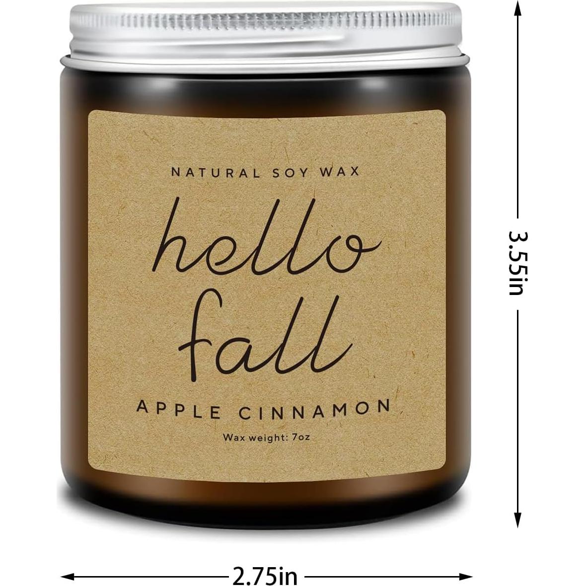 Vela Aromática de Cera de Soja Lihome 198g Manzana y Canela