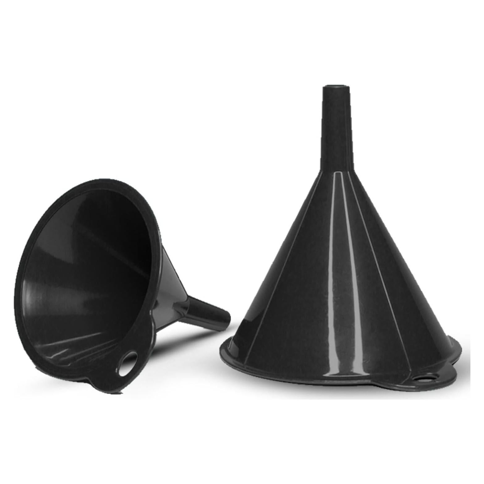 Juego de Embudos de Cocina Crisp - 2 Piezas Negro Duradero