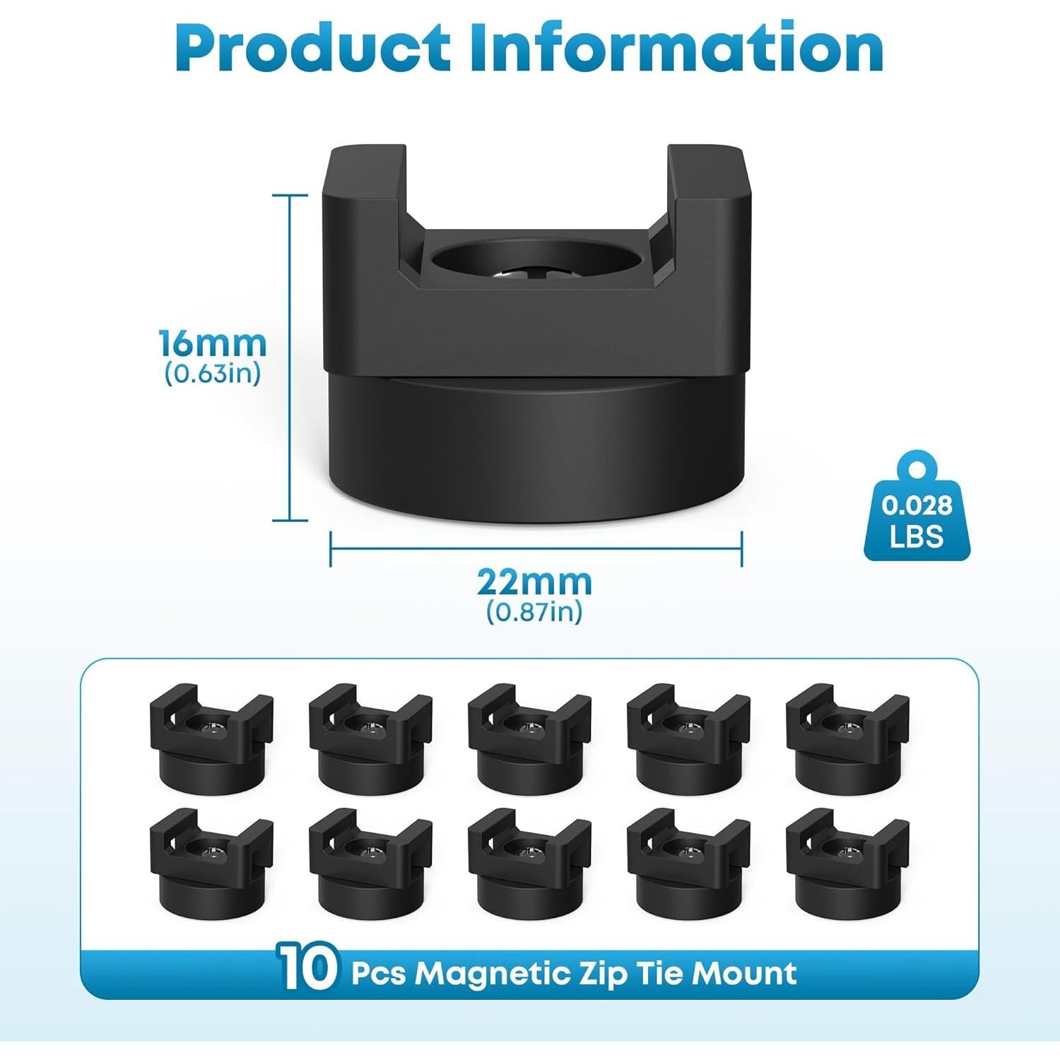 Soporte de Brida Magnética AIYOTAR 10 Pcs Alta Resistencia