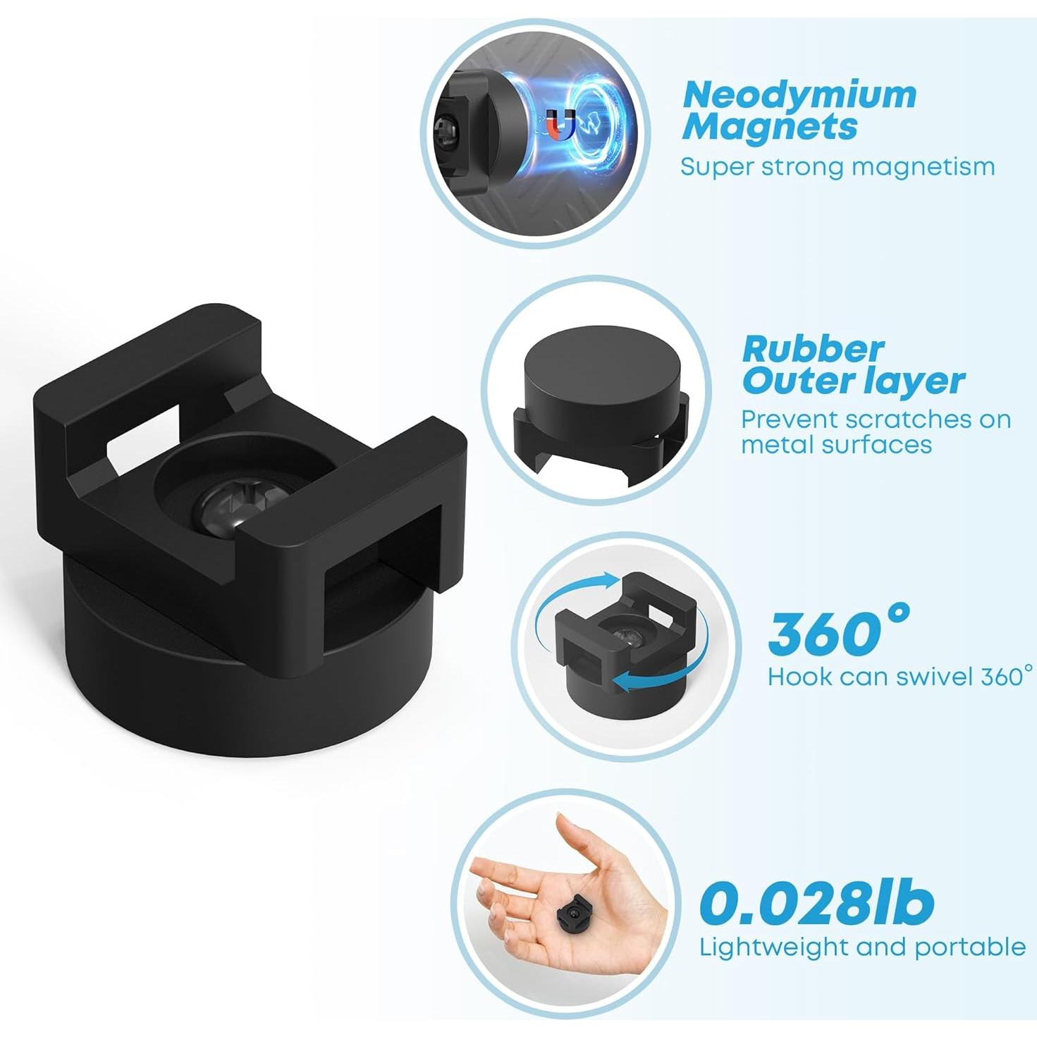 Soporte de Brida Magnética AIYOTAR 10 Pcs Alta Resistencia