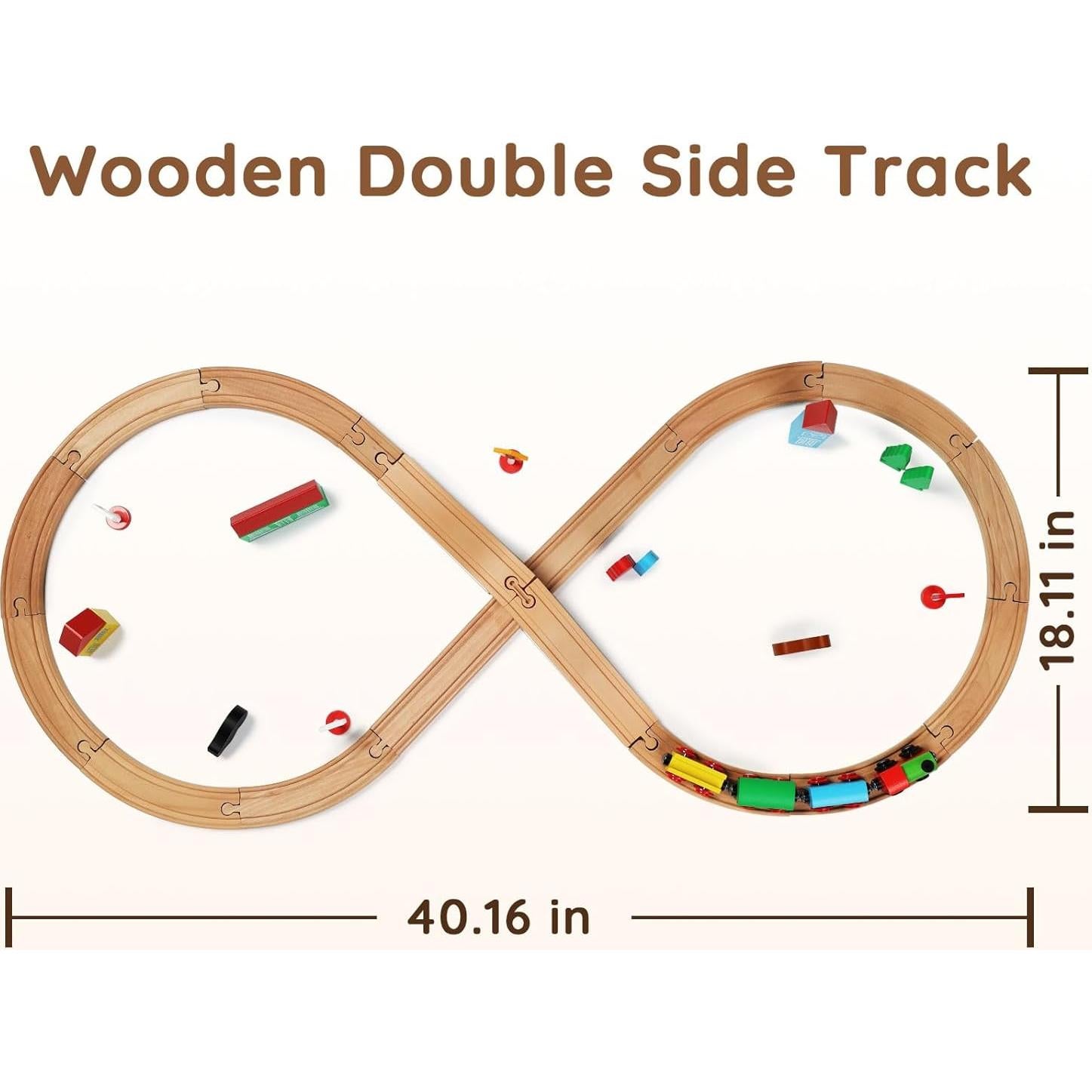 Juego de tren de madera SainSmart Jr. para niños 3-5 años