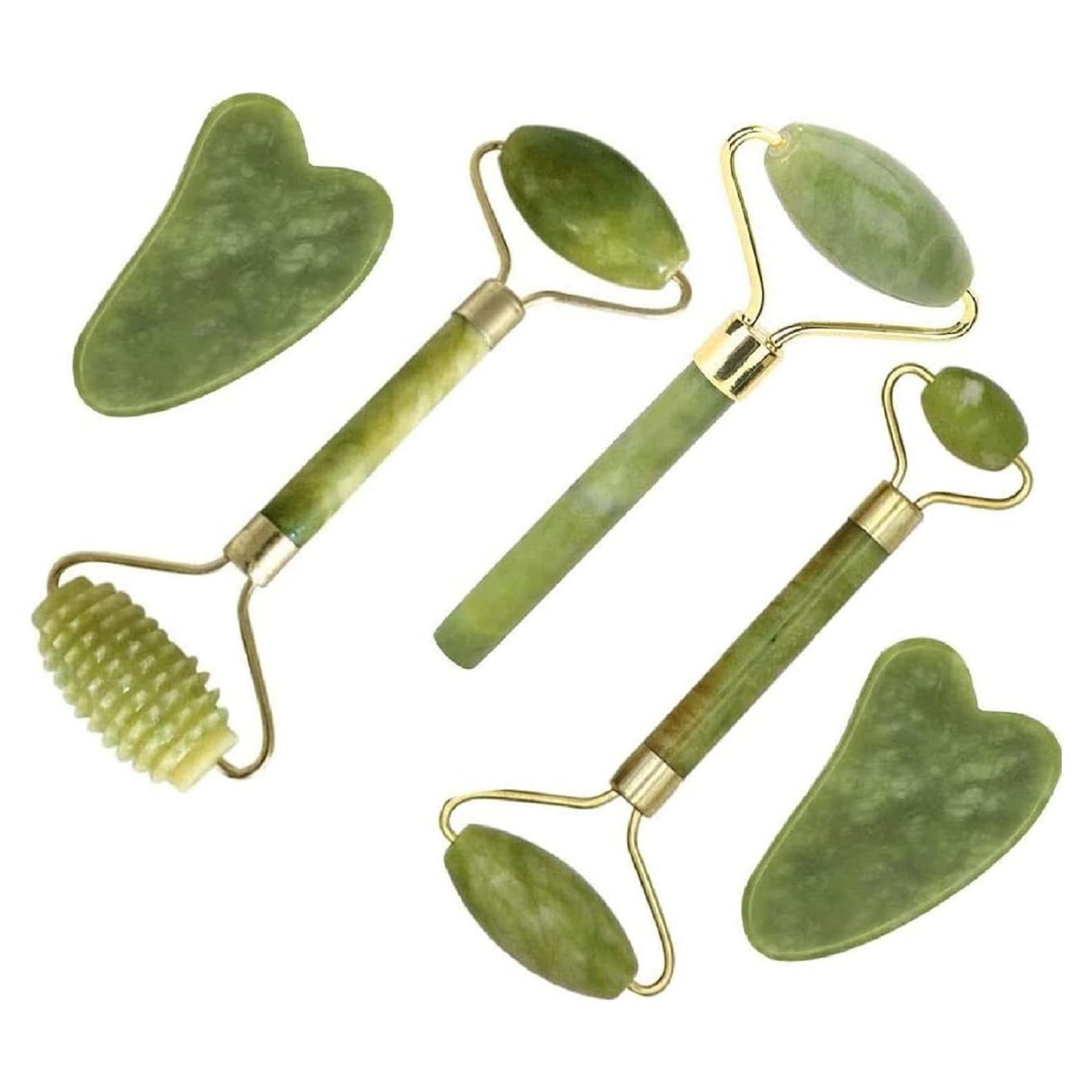 Juego de Masaje Facial Gua Sha Fuvooi 5 en 1 Jade