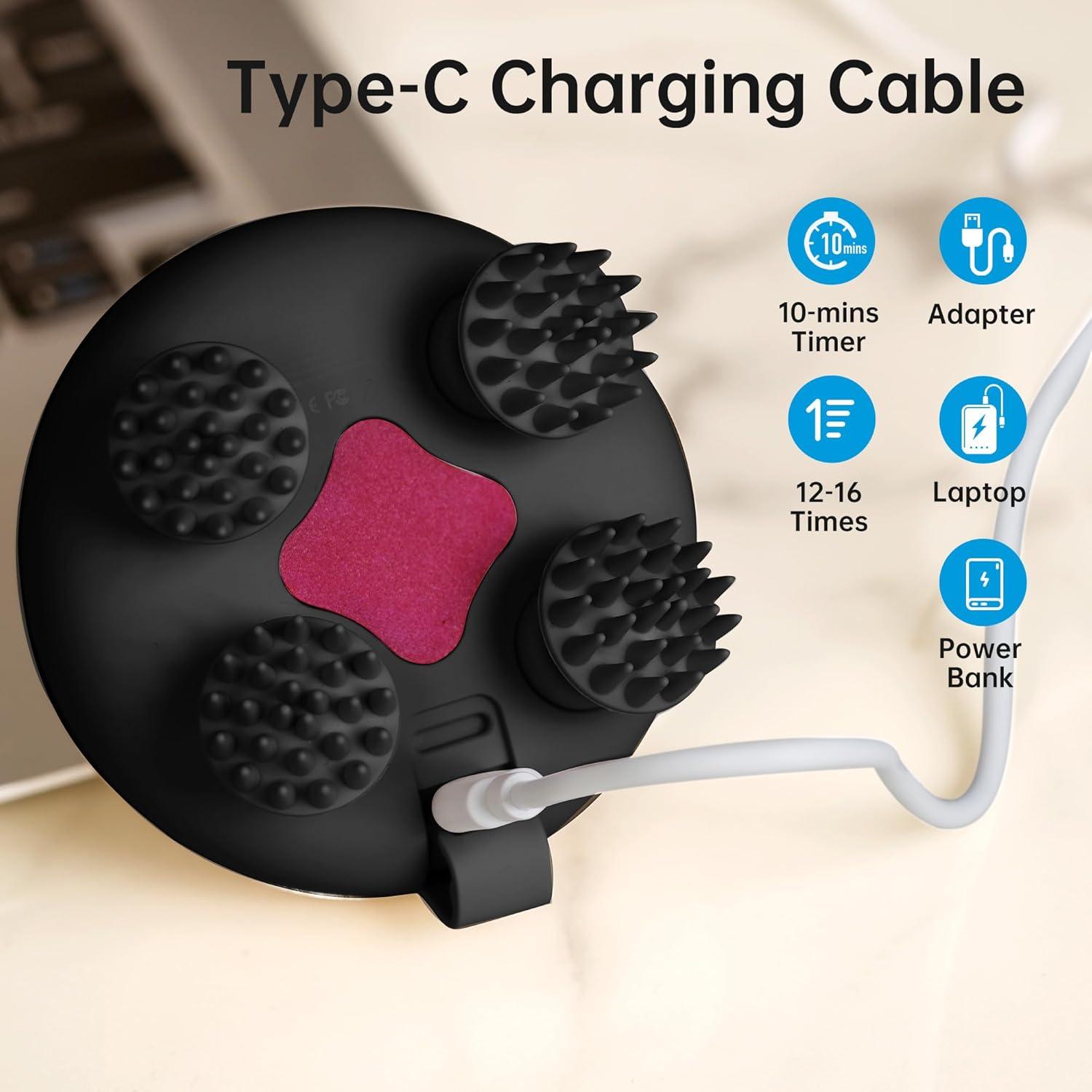 Masajeador de Cabeza Comfier CF-4402 Negro 3 Modos Impermeable