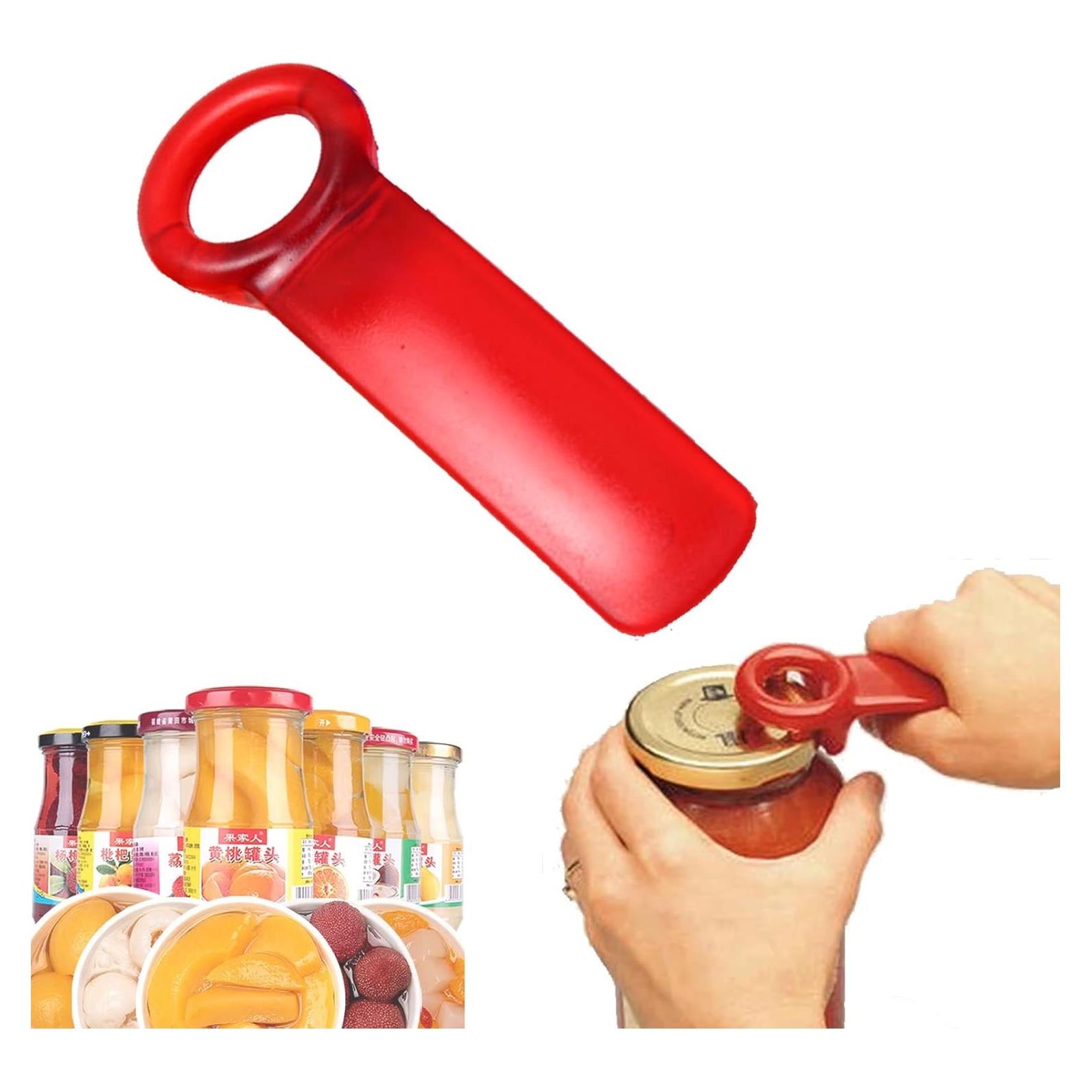 Abridor de Tarros Juimtien Rojo, Ergonomico y Portátil