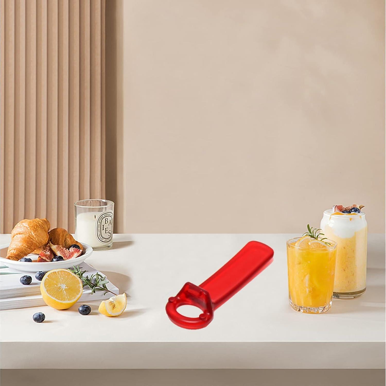 Abridor de Tarros Juimtien Rojo, Ergonomico y Portátil