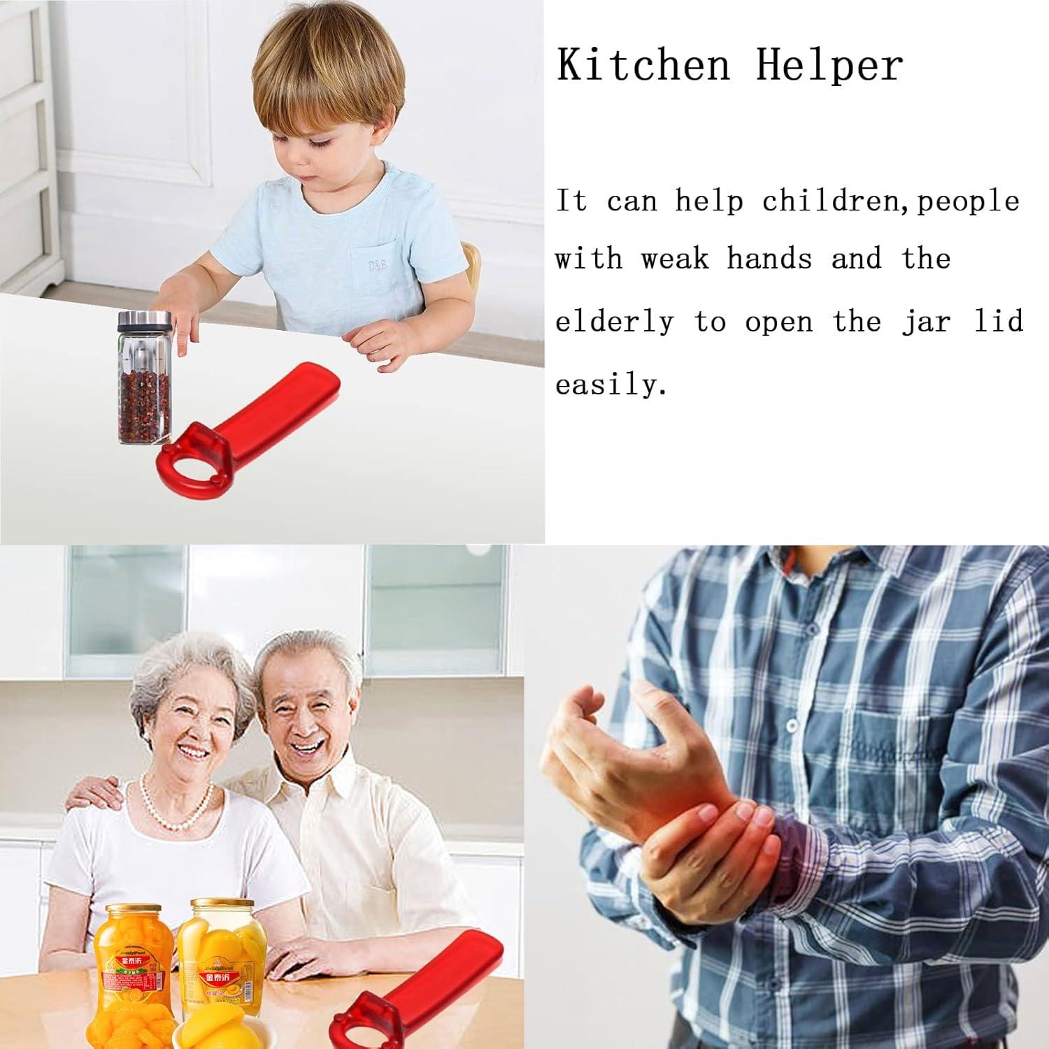 Abridor de Tarros Juimtien Rojo, Ergonomico y Portátil