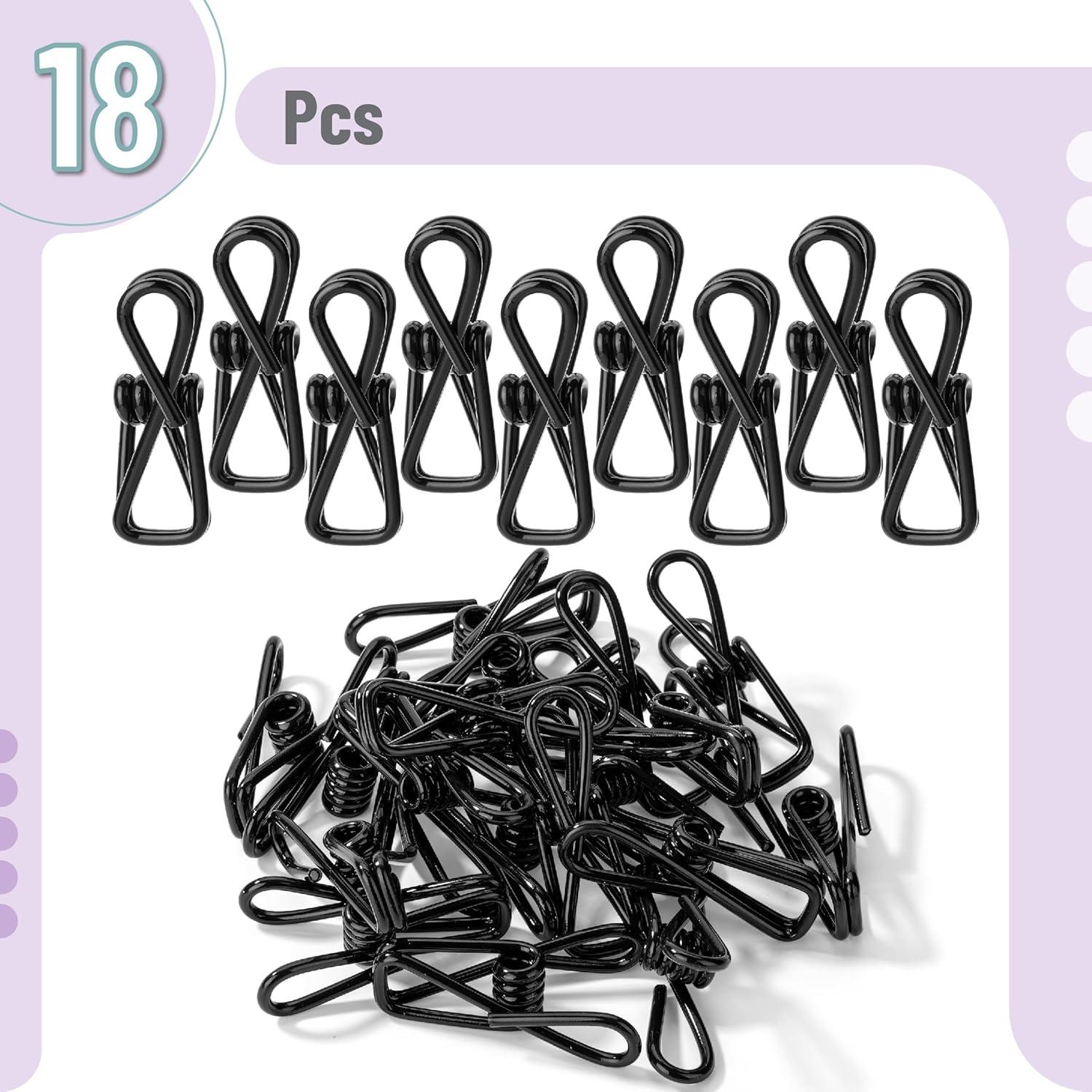 Clips Utilitarios Mr. Pen, 18 Piezas, 5.08 cm, Negro
