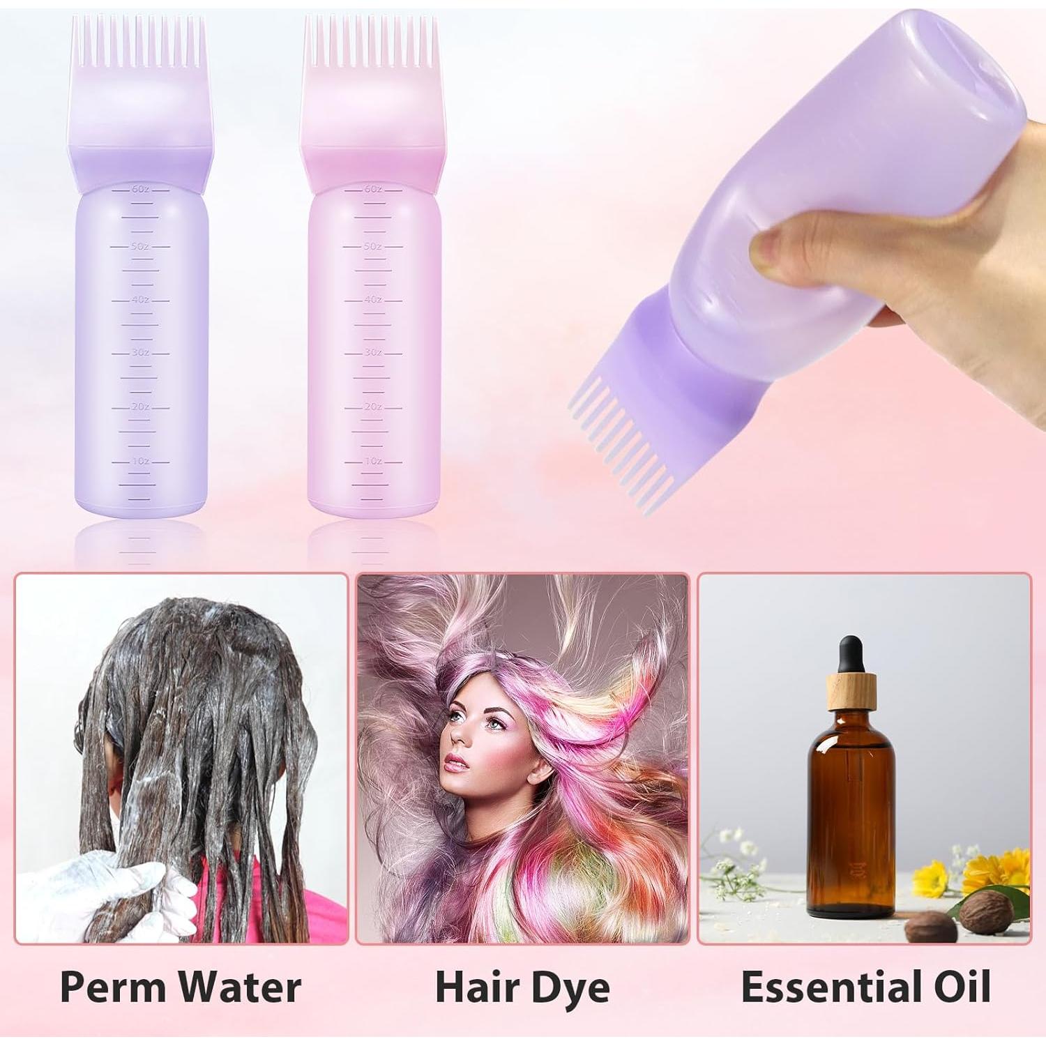 DUAIU Set de Cepillo y Botellas Aplicadoras para Cabello