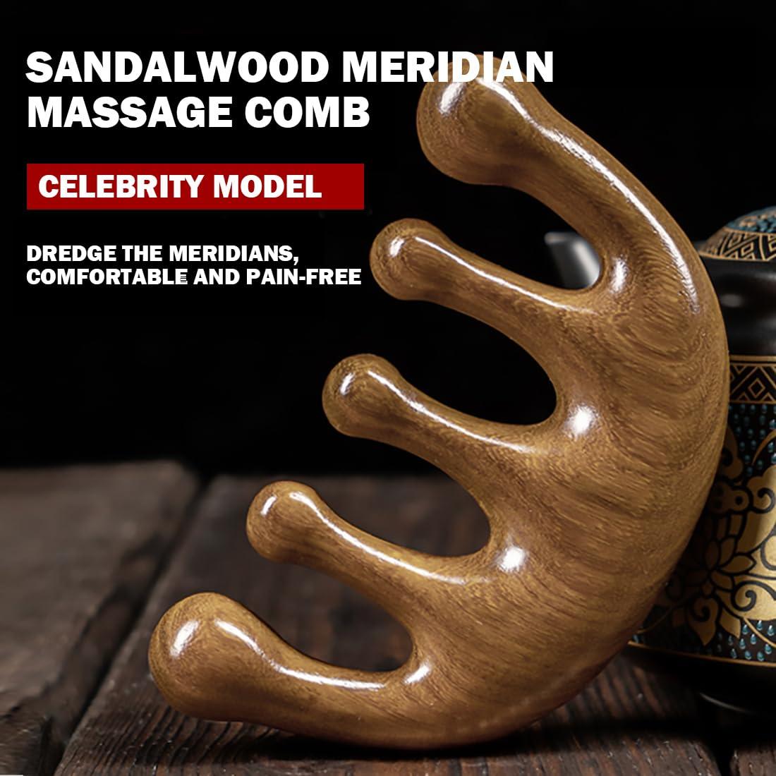 Masajeador de cuero cabelludo Cureder de madera 100% natural