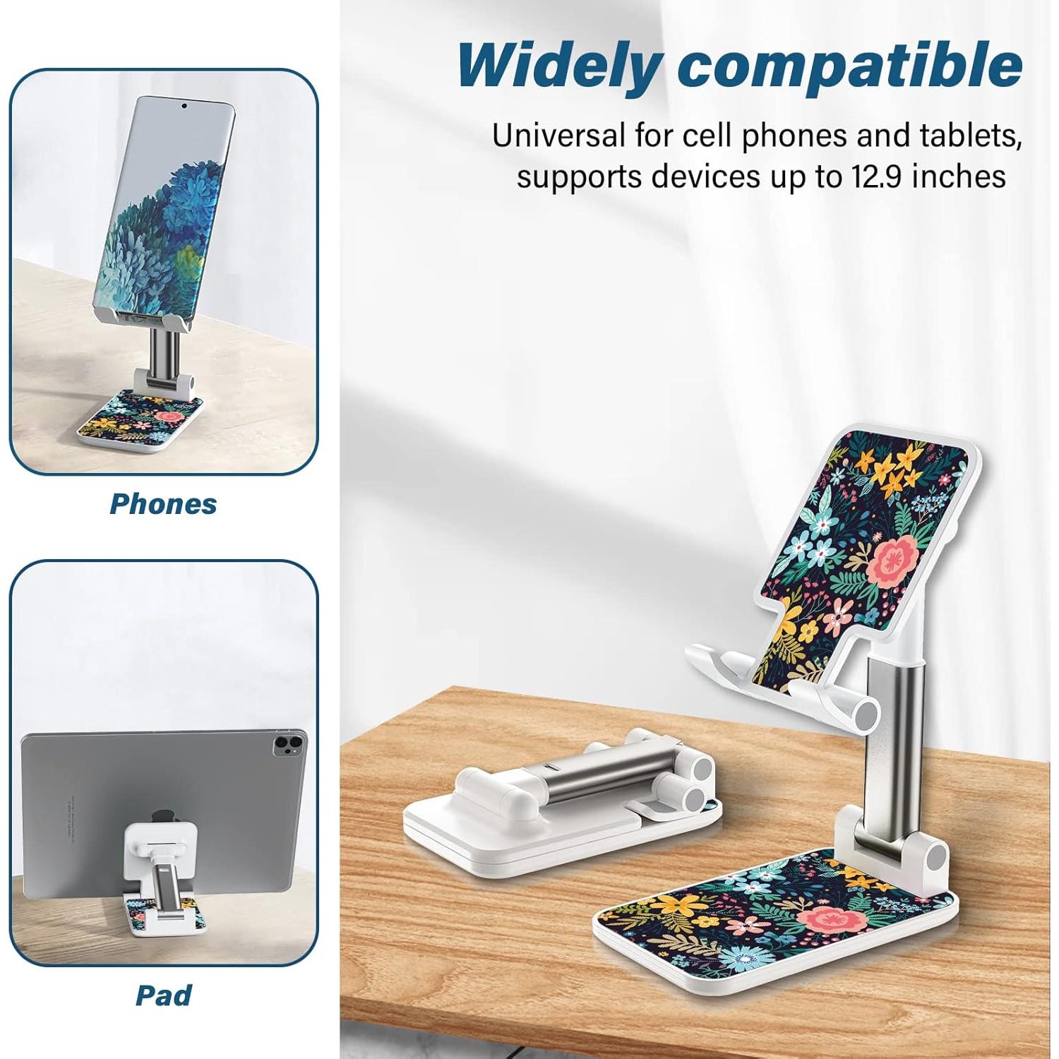 Soporte Plegable para Teléfono Celular TJIHACNGE - Flor Negra