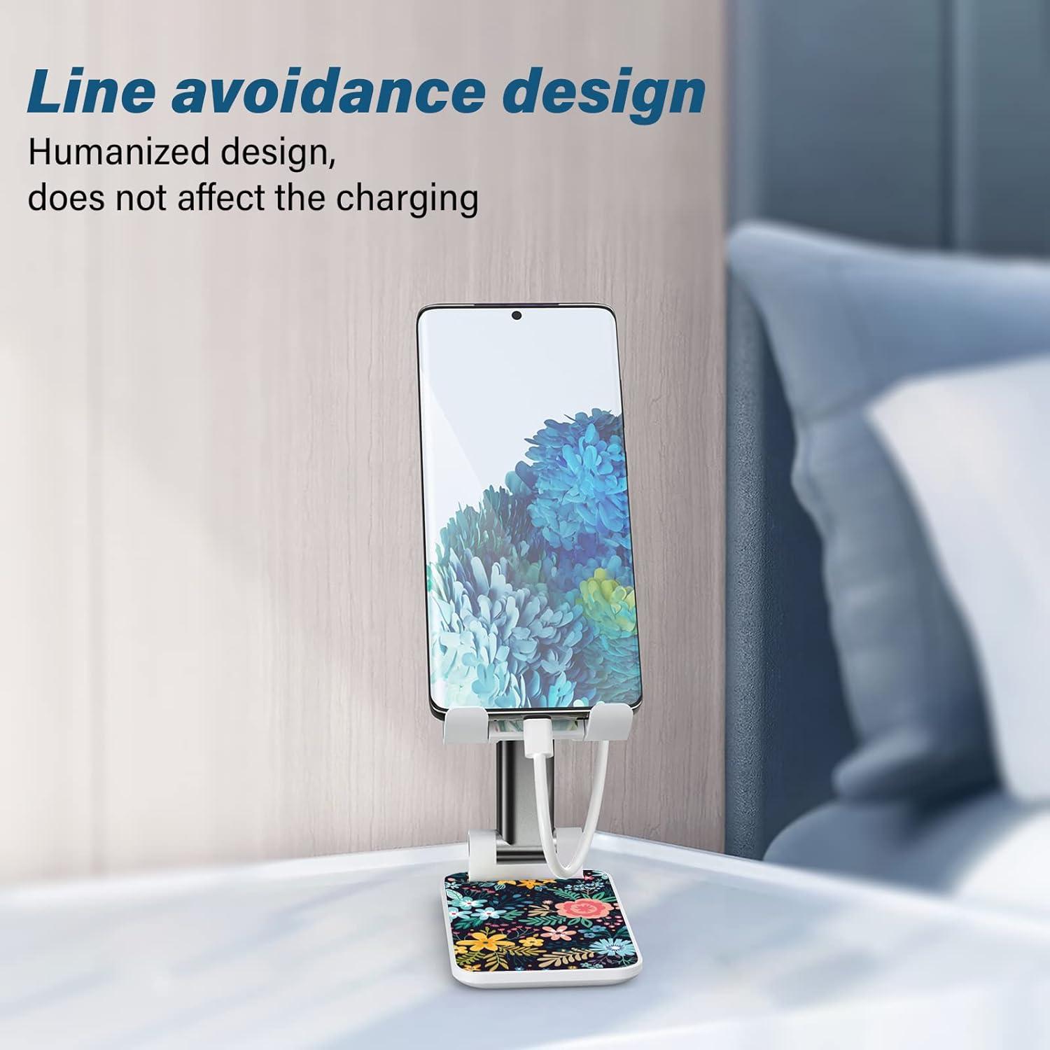 Soporte Plegable para Teléfono Celular TJIHACNGE - Flor Negra