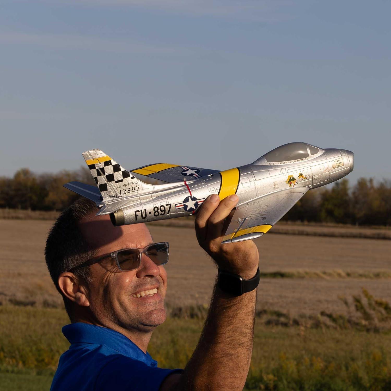 E-flite Avión RC UMX F-86 Sabre 30mm EDF Listo para Volar