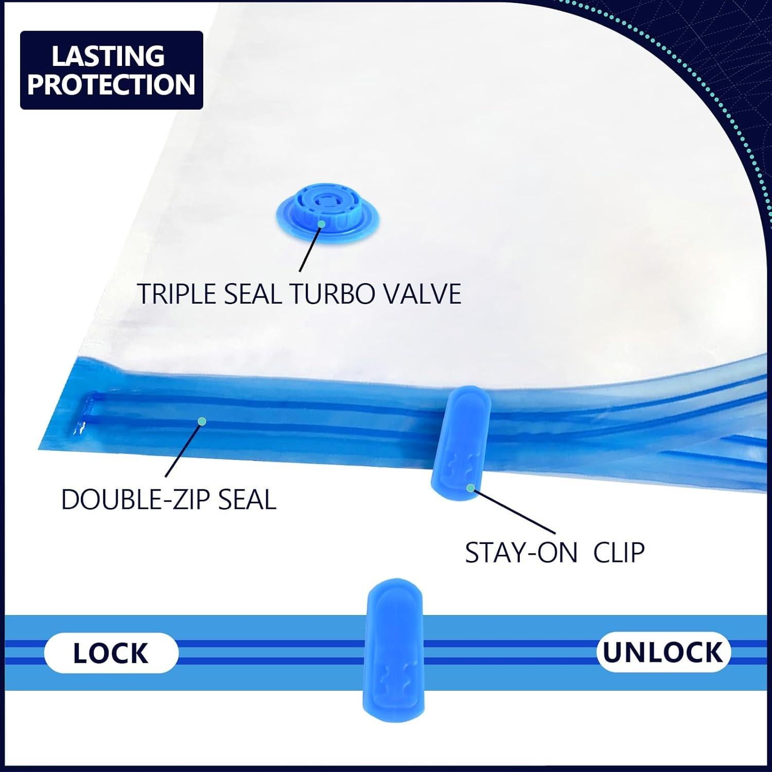 Bolsas de Sellado al Vacío BAMCOO 6 Piezas con Bomba Eléctrica