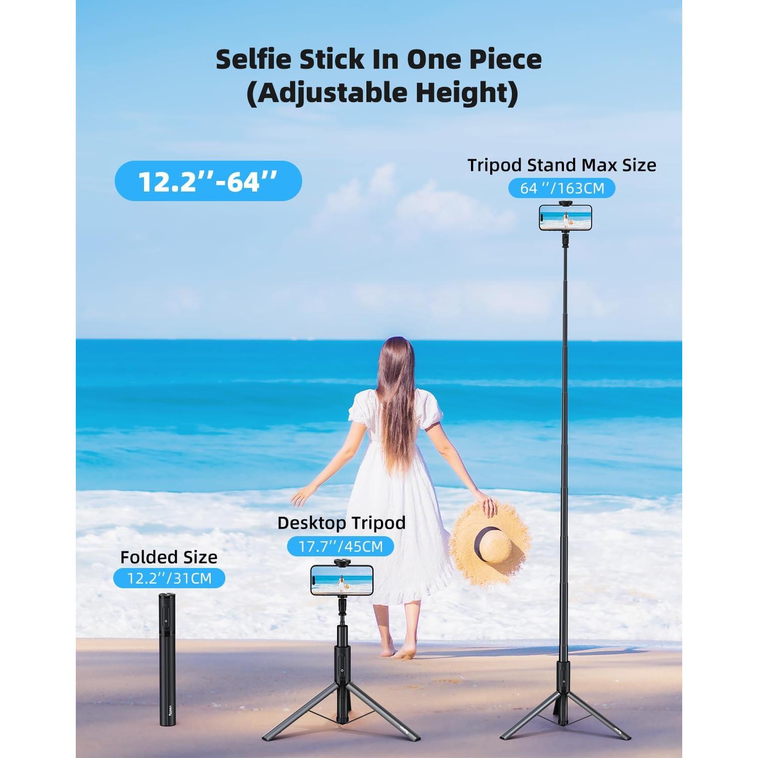 Trípode Vimitty 64" Ajustable para iPhone y Móviles