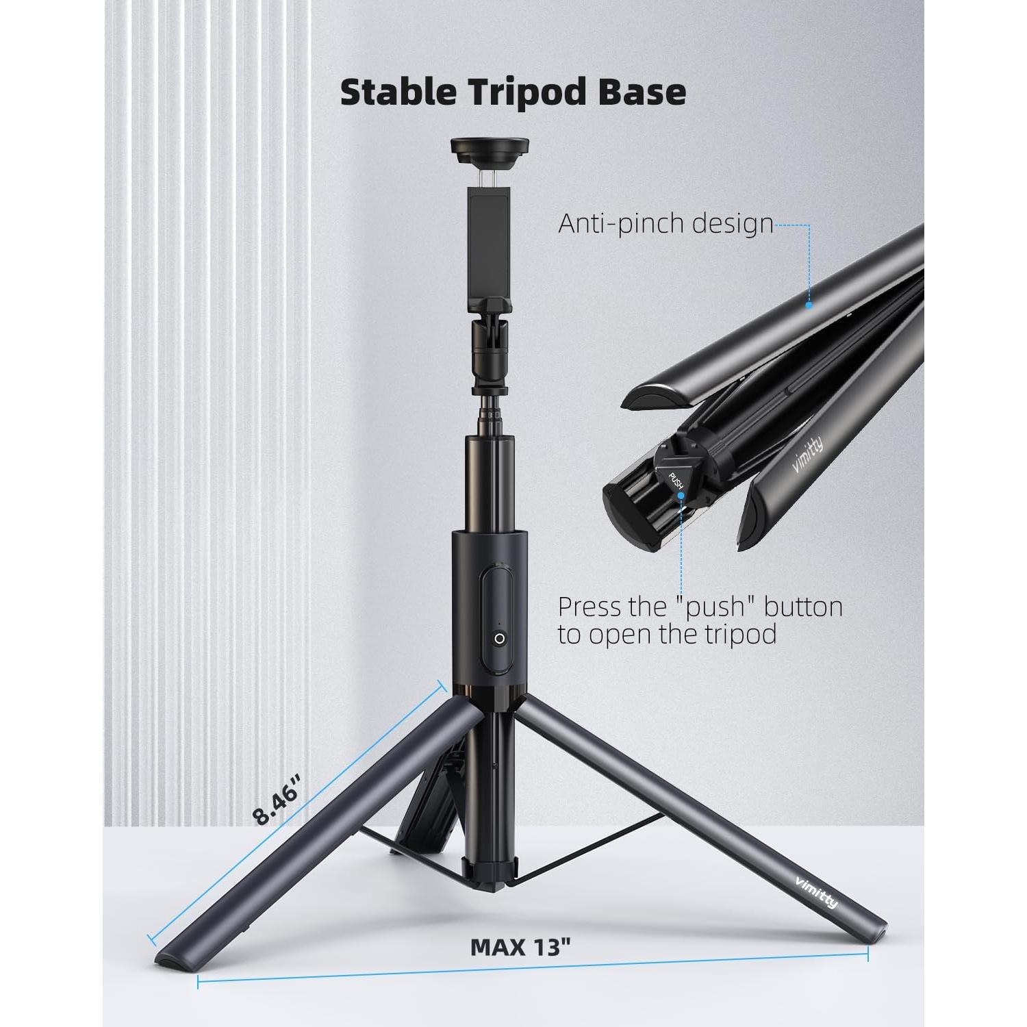 Trípode Vimitty 64" Ajustable para iPhone y Móviles