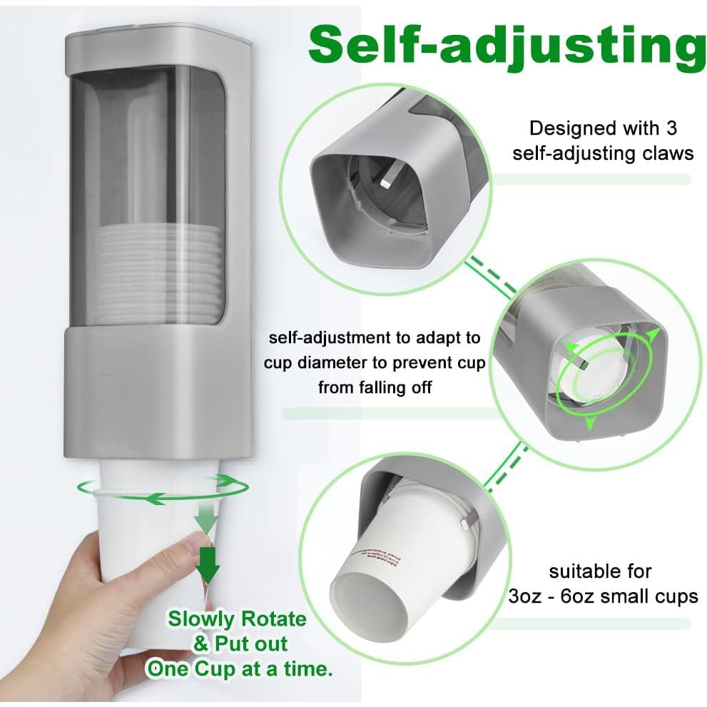 Dispensador de Vasos Montado en Pared haqaf Gris 3-5 oz