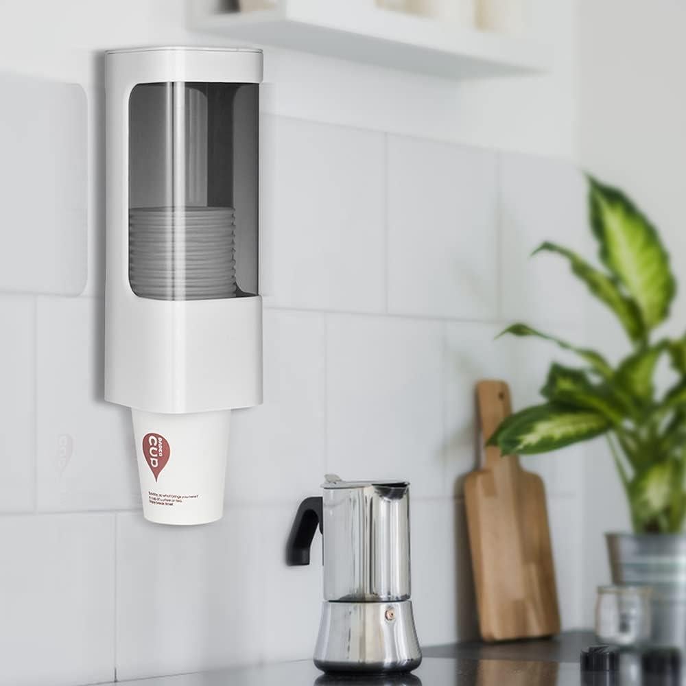 Dispensador de Vasos Montado en Pared haqaf Gris 3-5 oz