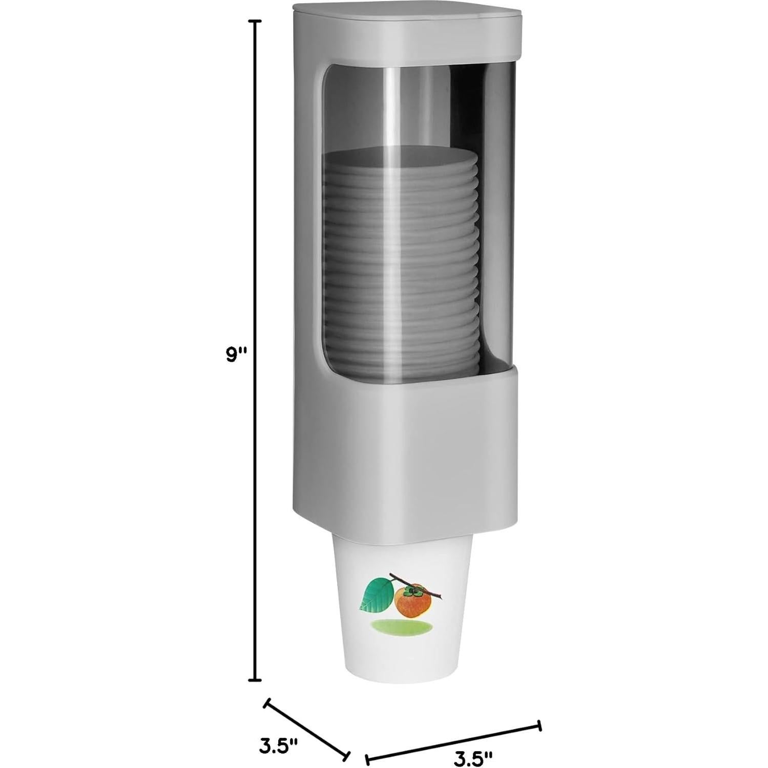 Dispensador de Vasos Montado en Pared haqaf Gris 3-5 oz