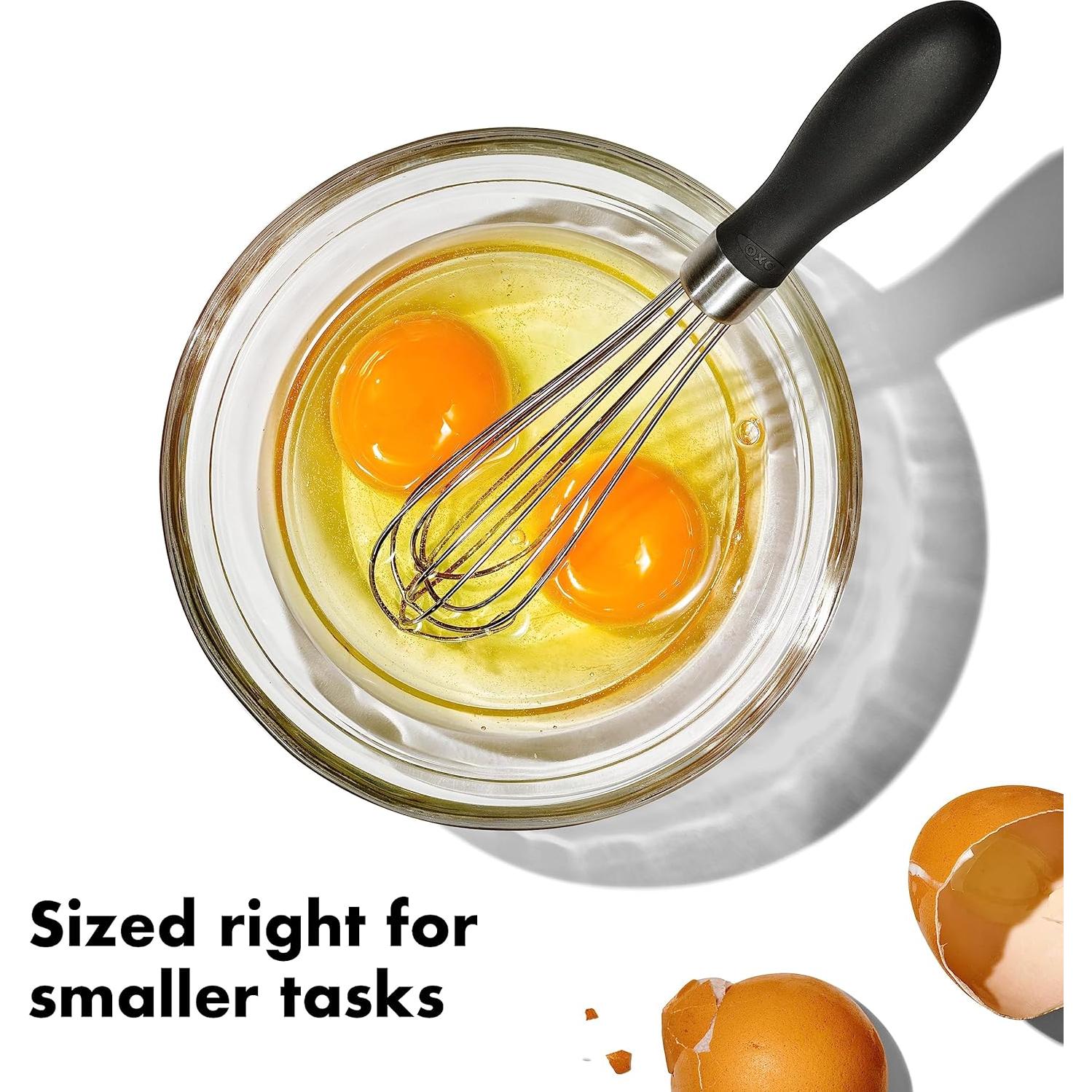 Batidor Mini OXO Good Grips 18.42 cm Acero Inoxidable Negro