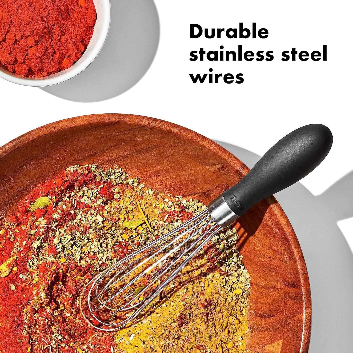 Batidor Mini OXO Good Grips 18.42 cm Acero Inoxidable Negro