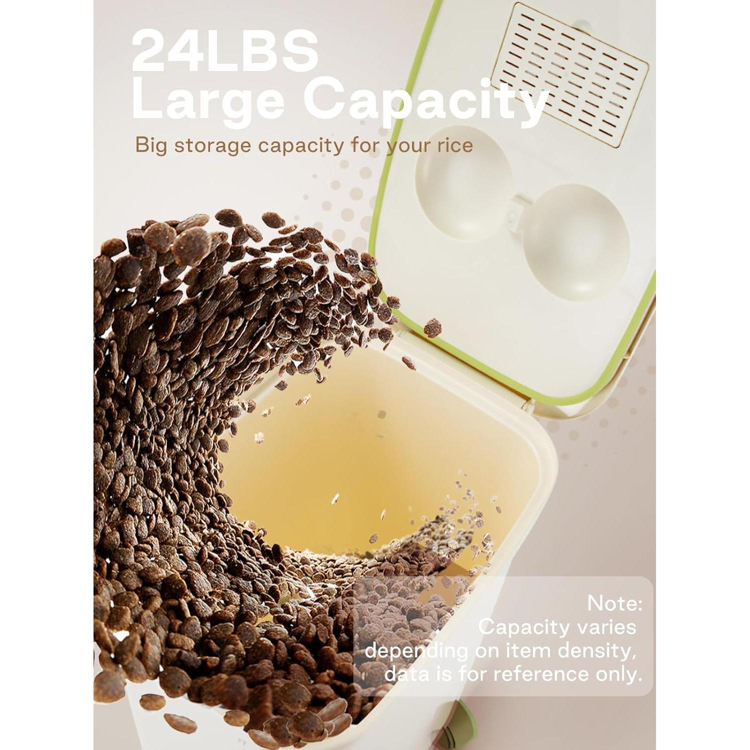 Dispensador de Arroz Hermético LivLab 11.34kg con Ruedas