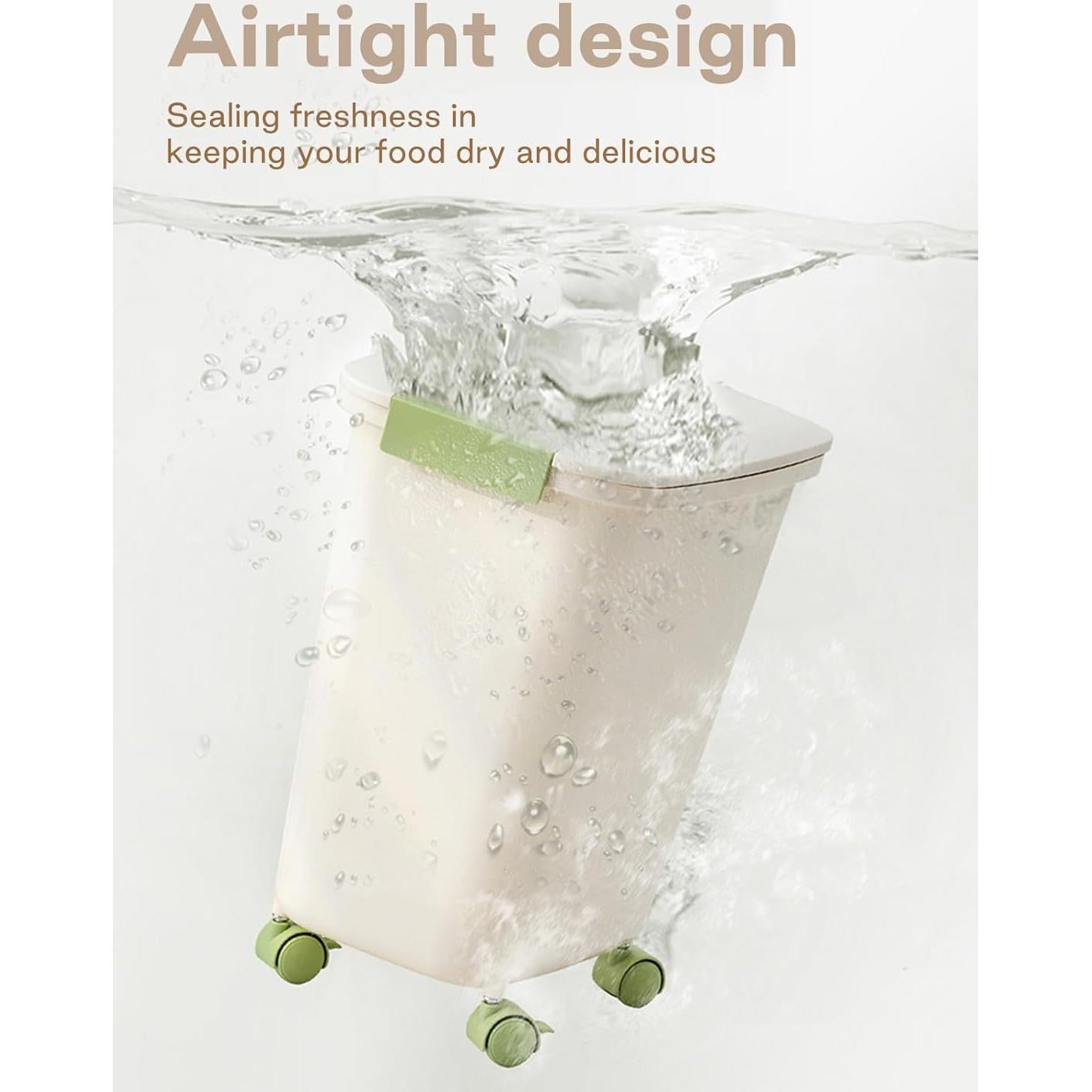 Dispensador de Arroz Hermético LivLab 11.34kg con Ruedas