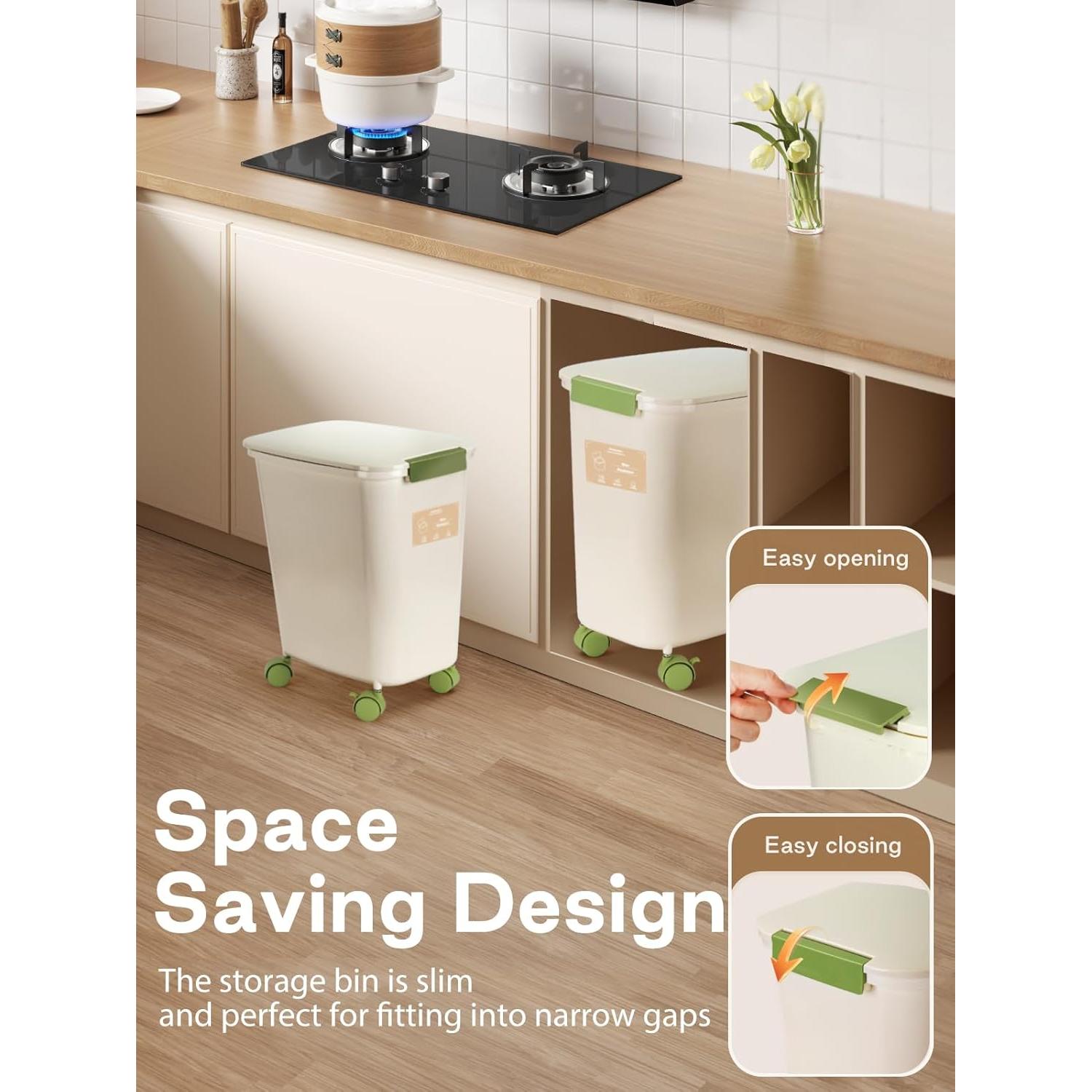 Dispensador de Arroz Hermético LivLab 11.34kg con Ruedas