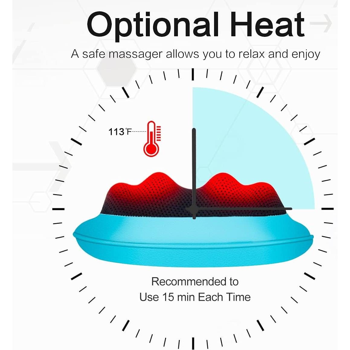 Masajeador Eléctrico Mo Cuishle Shiatsu 3D con Calor