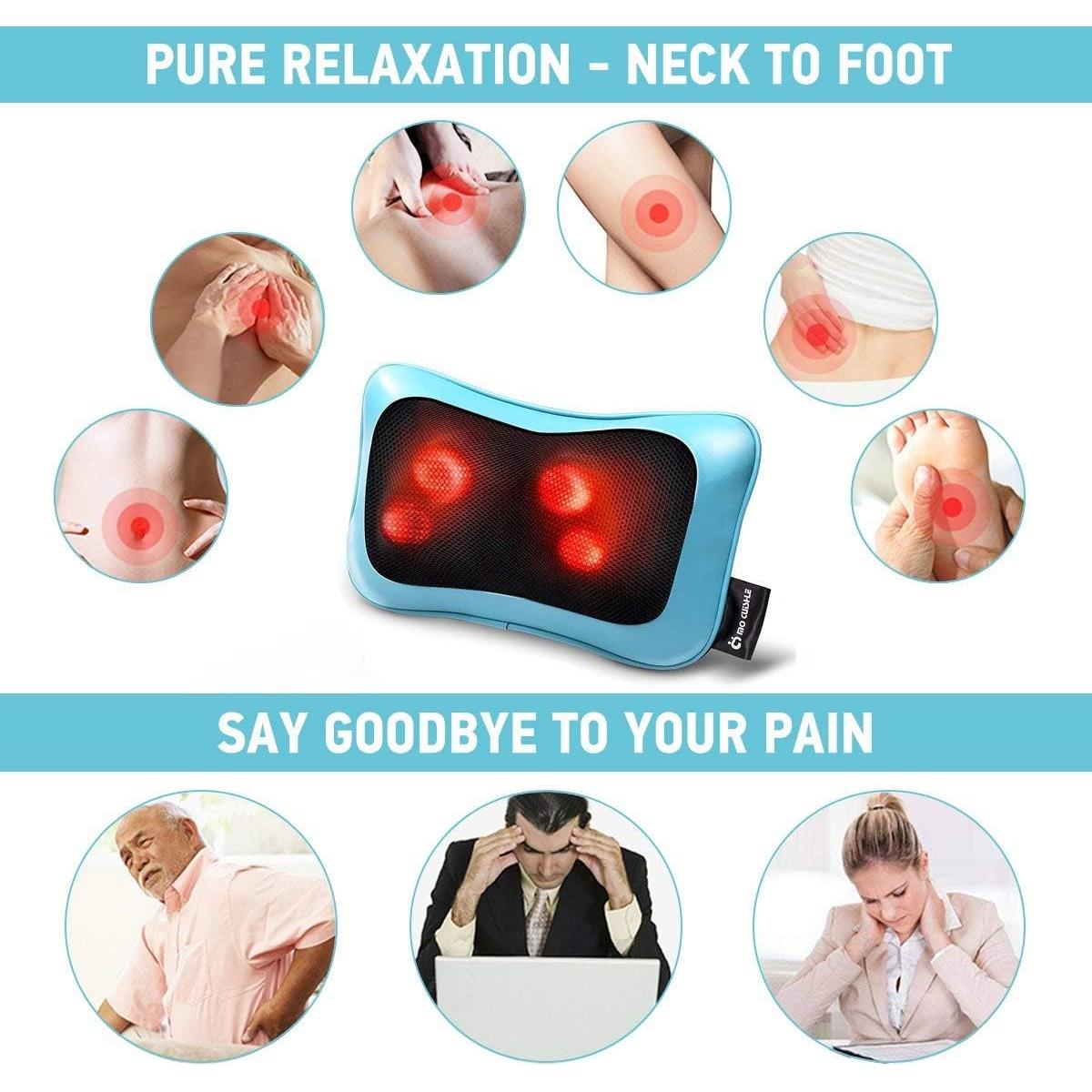 Masajeador Eléctrico Mo Cuishle Shiatsu 3D con Calor