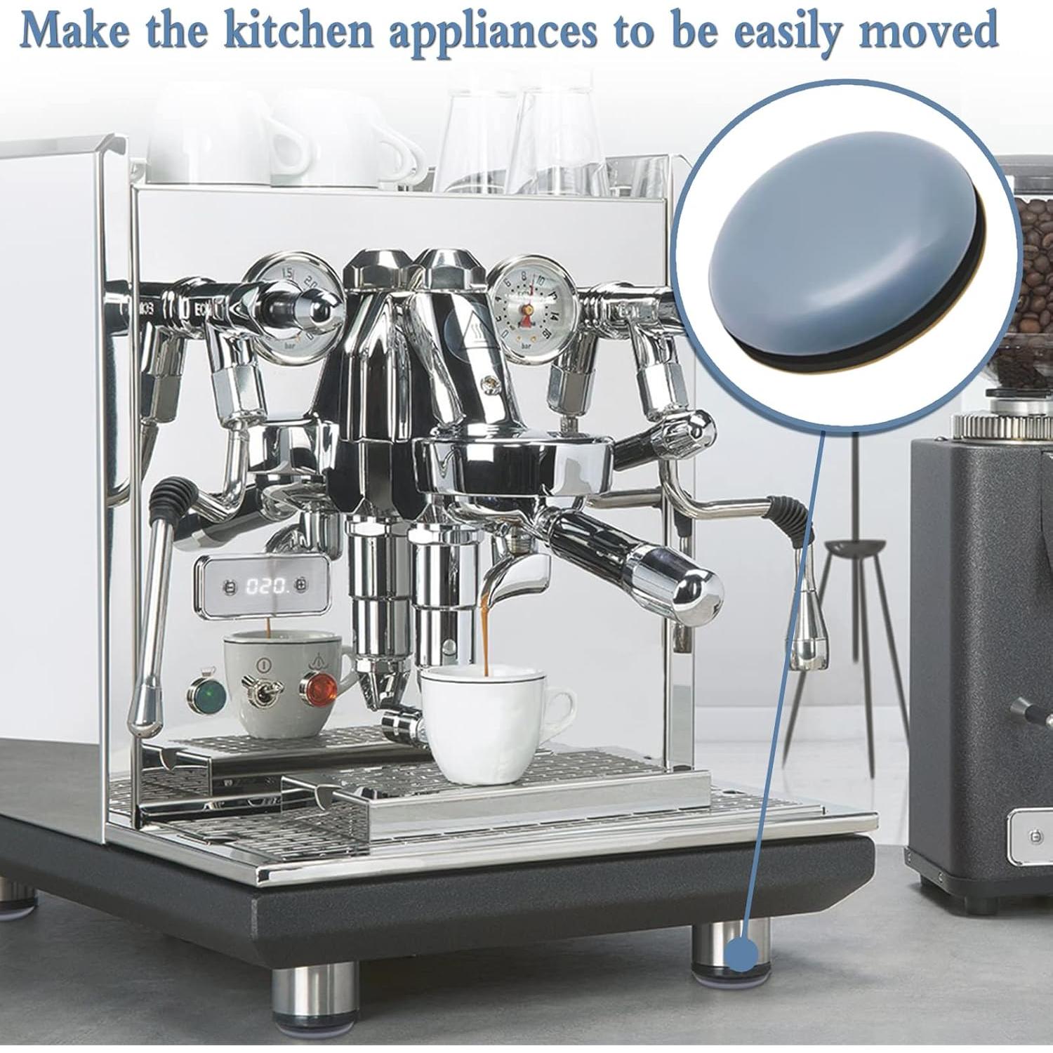 Kitchen Appliance Sliders, ELEMGULY 16 Pack DIY Adhesive Magic Telfon Self Stick Sliders Sliding Tray for Most Coffee Makers, Blenders, Air Fryers, Pressure Cooker,Stand Mixers