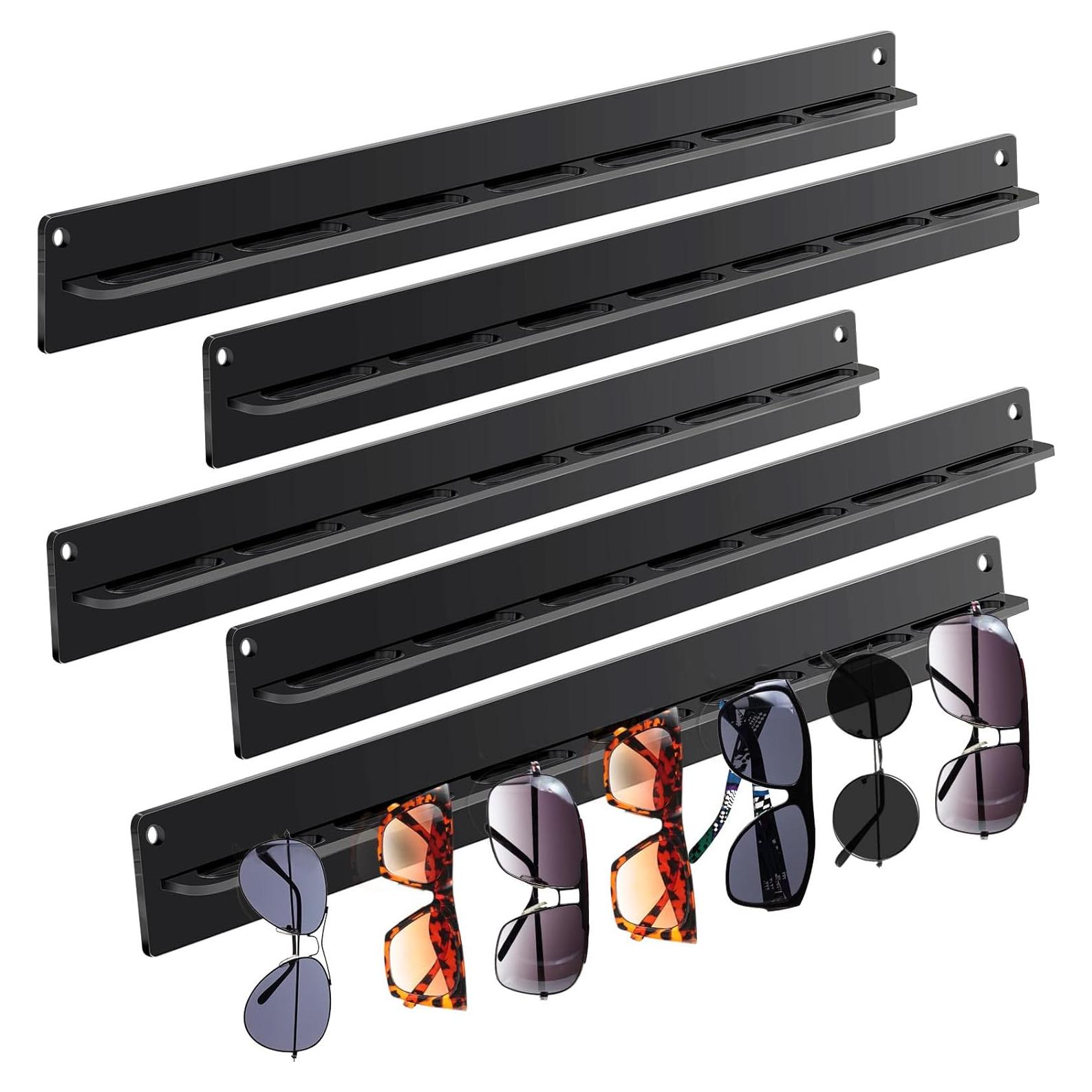 Organizador de Gafas de Sol Chunful 5 Piezas Acrílico Negro