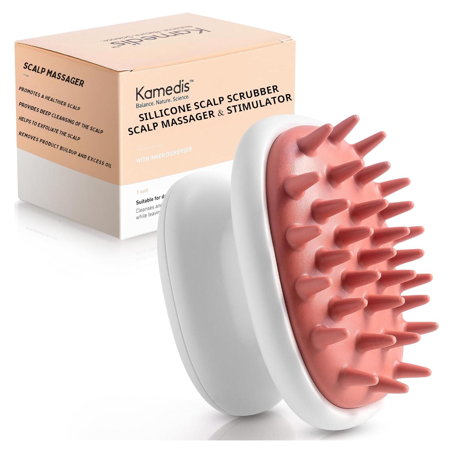 KAMEDIS Cepillo Masajeador de Cuero Cabelludo - Silicona